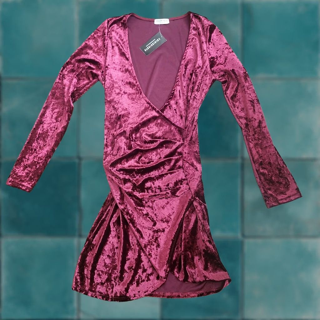 fashion nova crushed velvet dress Vestido Jewel Velvet - Negro