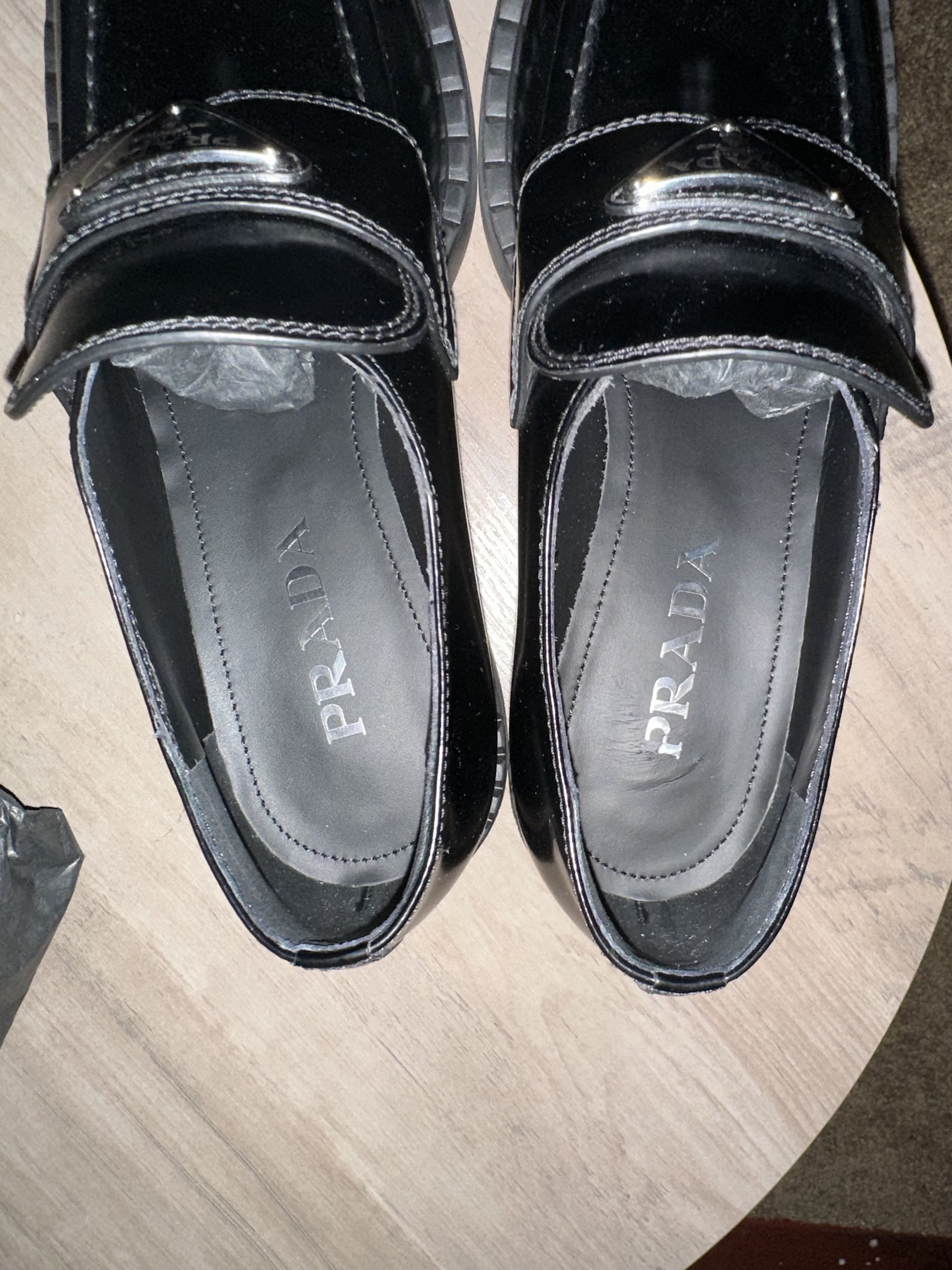Prada Chocolate brushed leather loafers Size US 9 / IT 39 - 8 Thumbnail