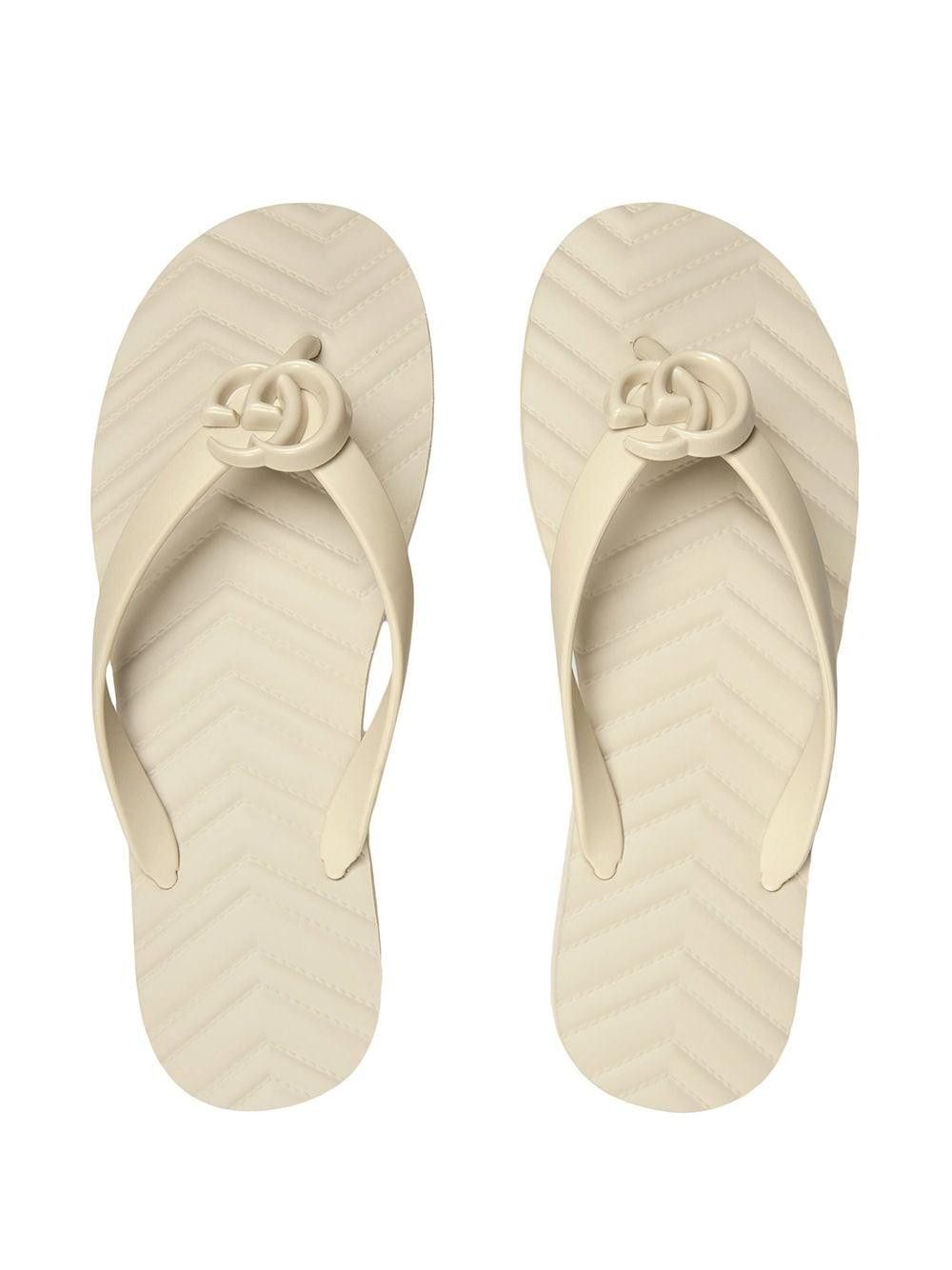 image of Gucci Chevron Sandals in Beige, Women's (Size 4)
