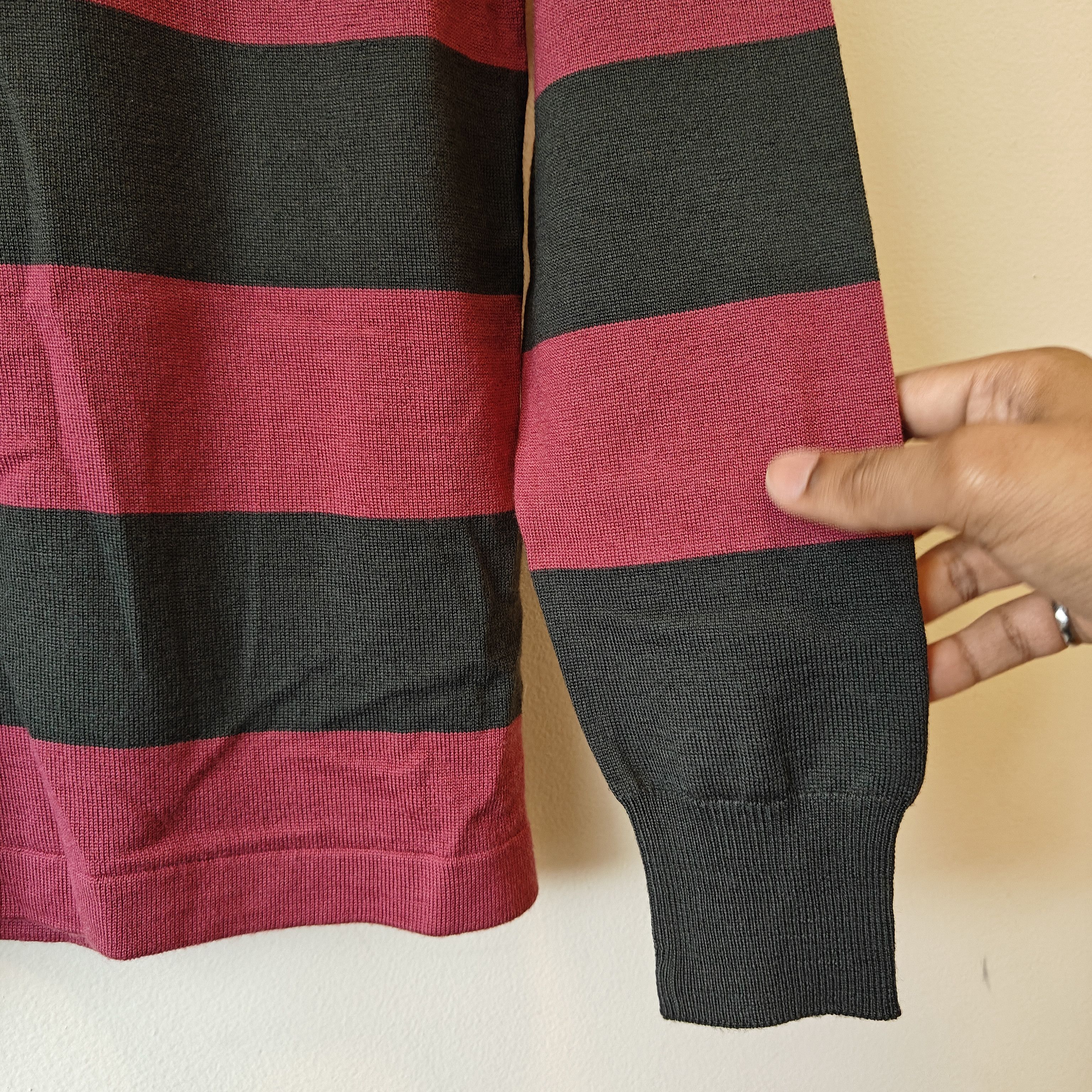 Drake's NWT Merino Wool Block Stripe Knitted Rugby Shirt Italy Size US S / EU 44-46 / 1 - 7 Thumbnail