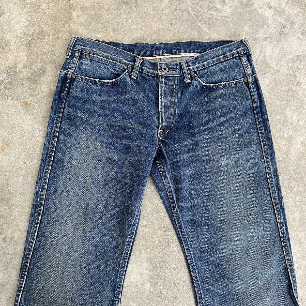 wjk 2000’s Jun Hashimoto WJK J Cut Curved Leg Flared Jeans Size US 32 / EU 48 - 3 Thumbnail