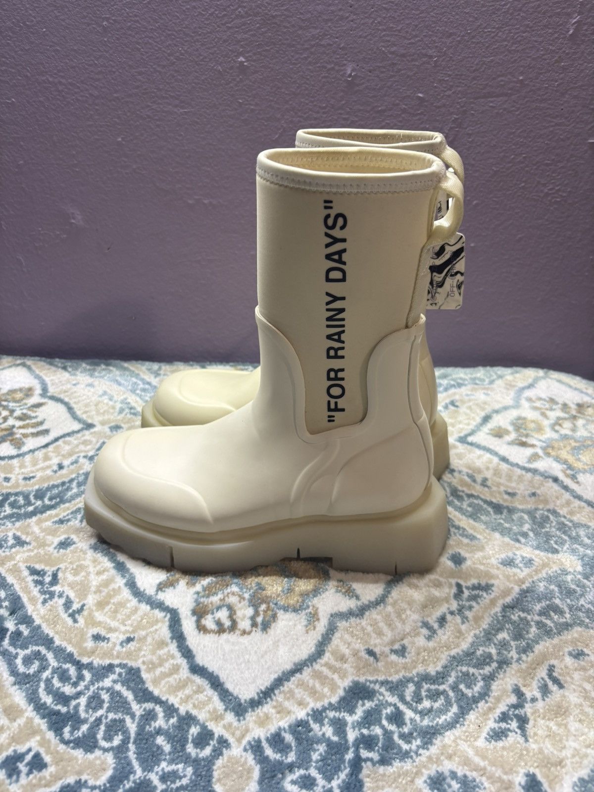 Off-White Off-White “for rainy days” WMNS Rubber Boots Size US 6 / IT 36 - 2 Thumbnail