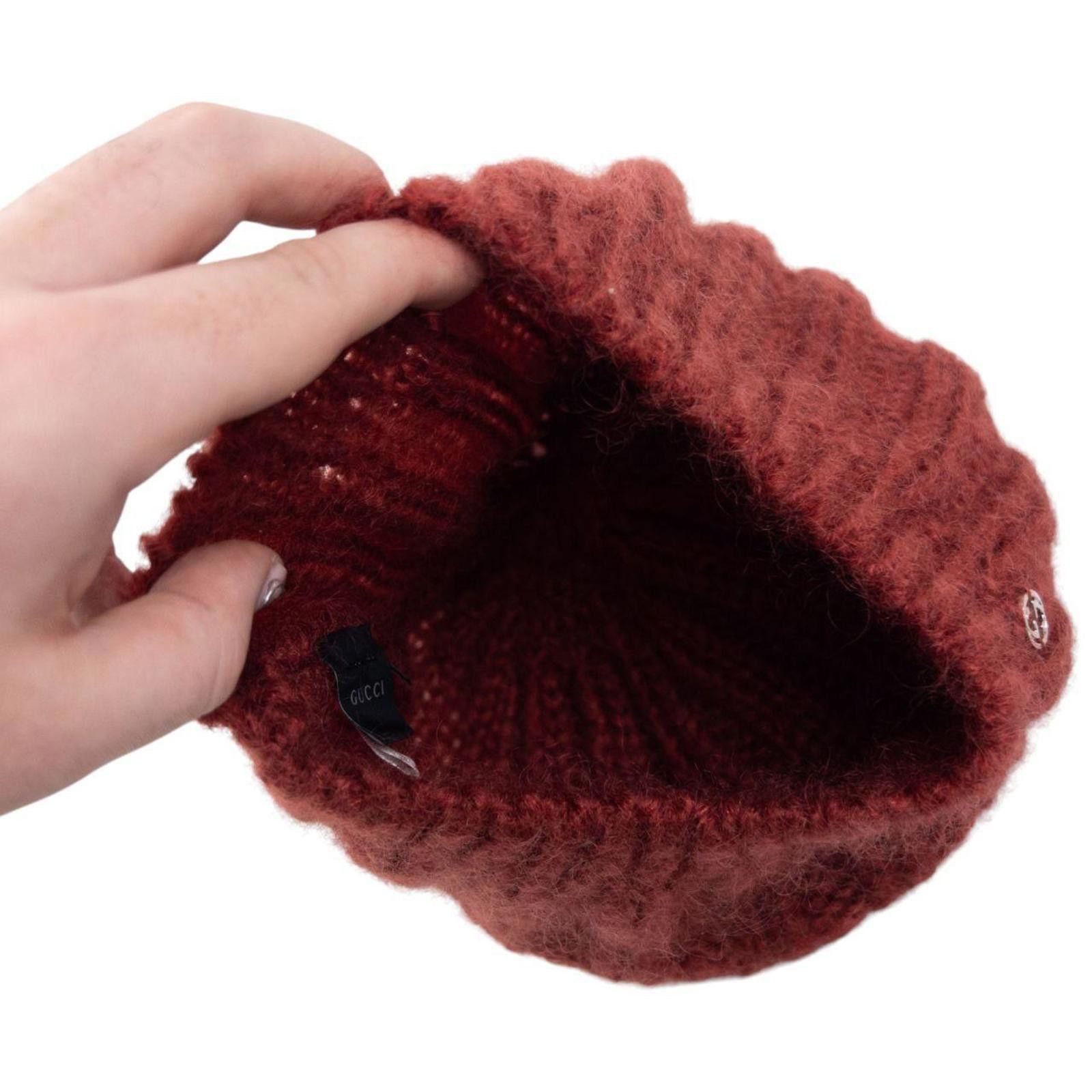Gucci Vintage 2000s Gucci Wool Knit Beanie Hat Size ONE SIZE - 5 Thumbnail