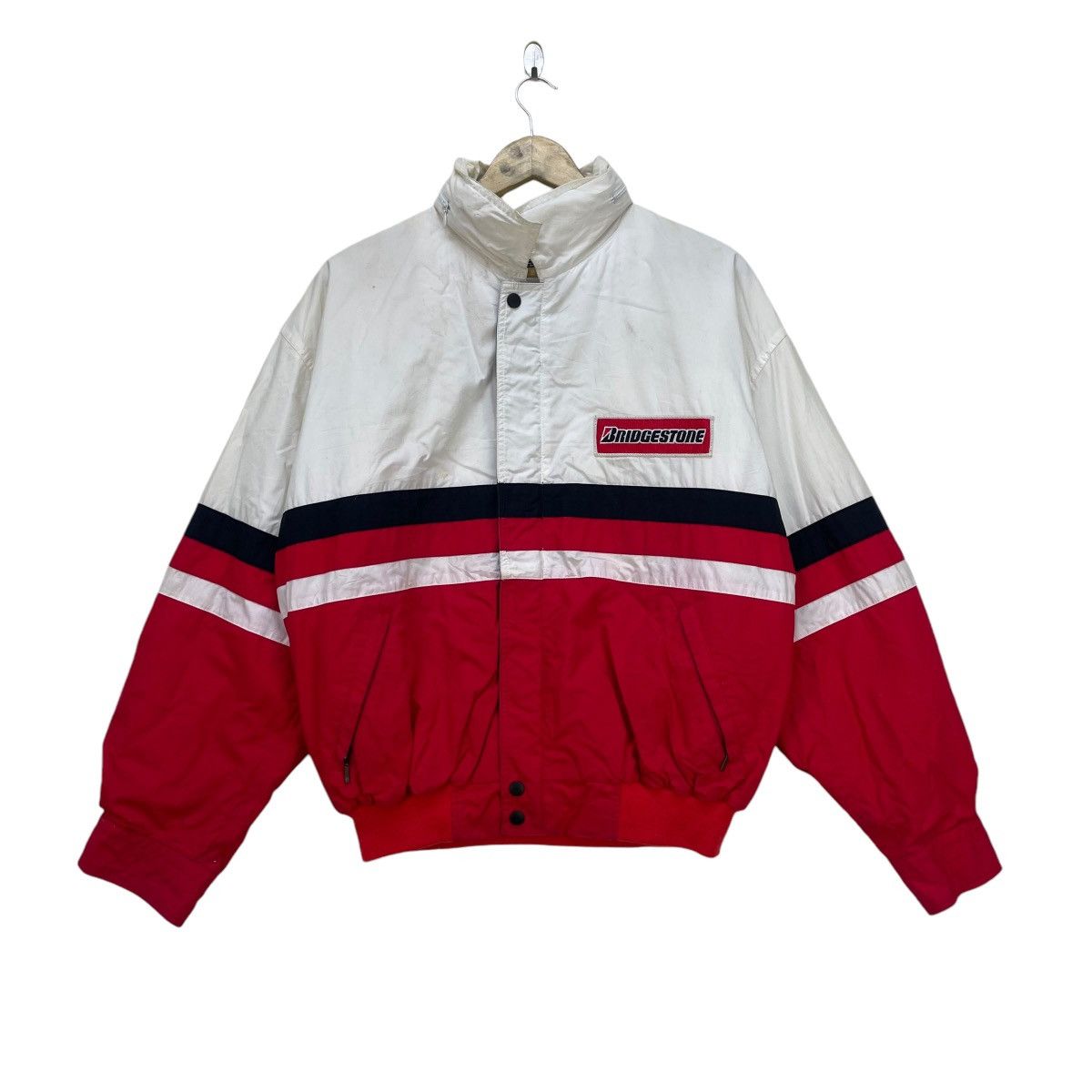 Vintage 💥Vintage 90s Bridgestone Motosport Racing Bomber Jacket Size US L / EU 52-54 / 3 - 1 Thumbnail
