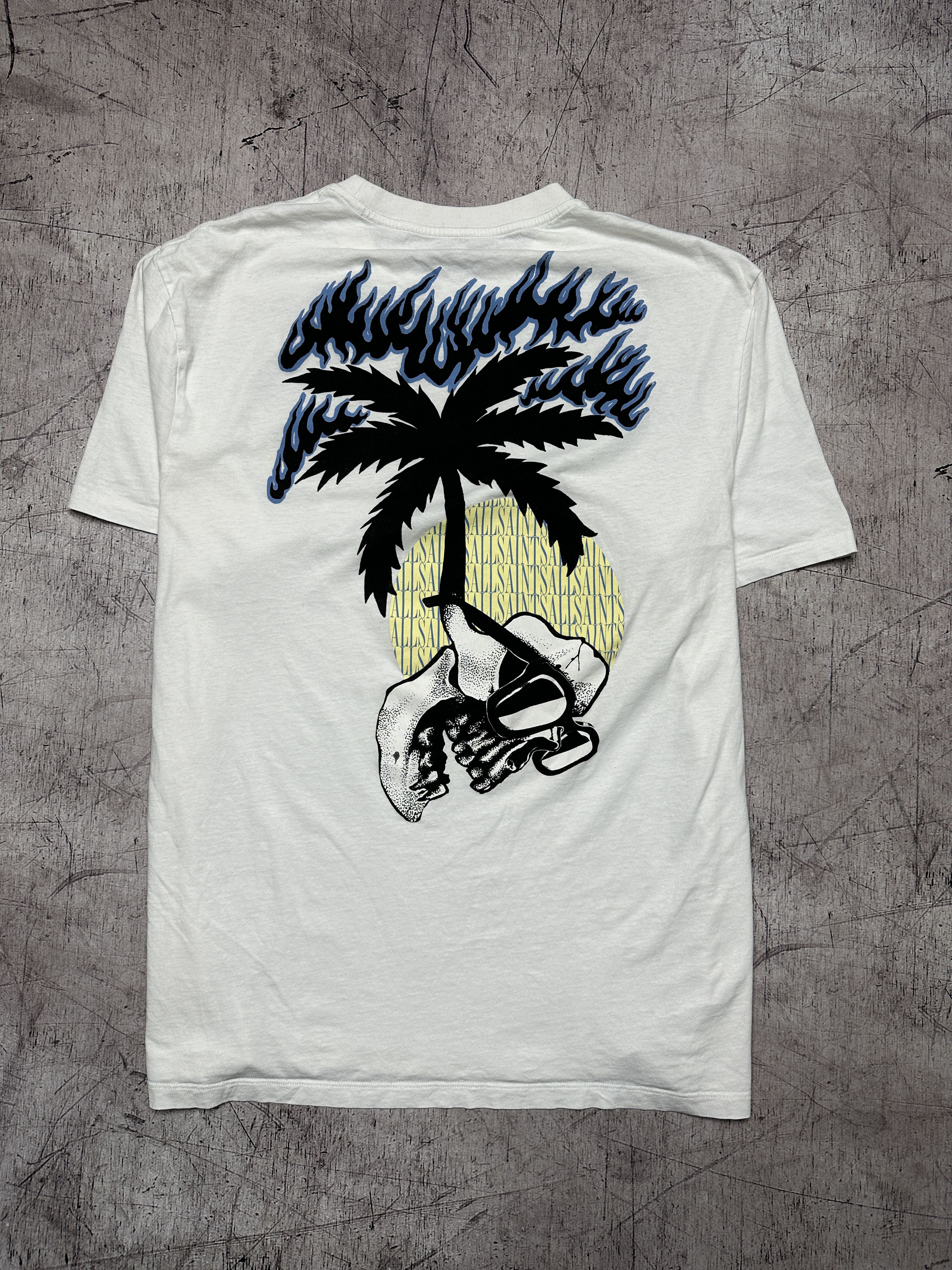 Allsaints Allsaints Mens Undertown SS Crew Neck Hawaiian T-Shirt Size US XL / EU 56 / 4 - 1 Thumbnail