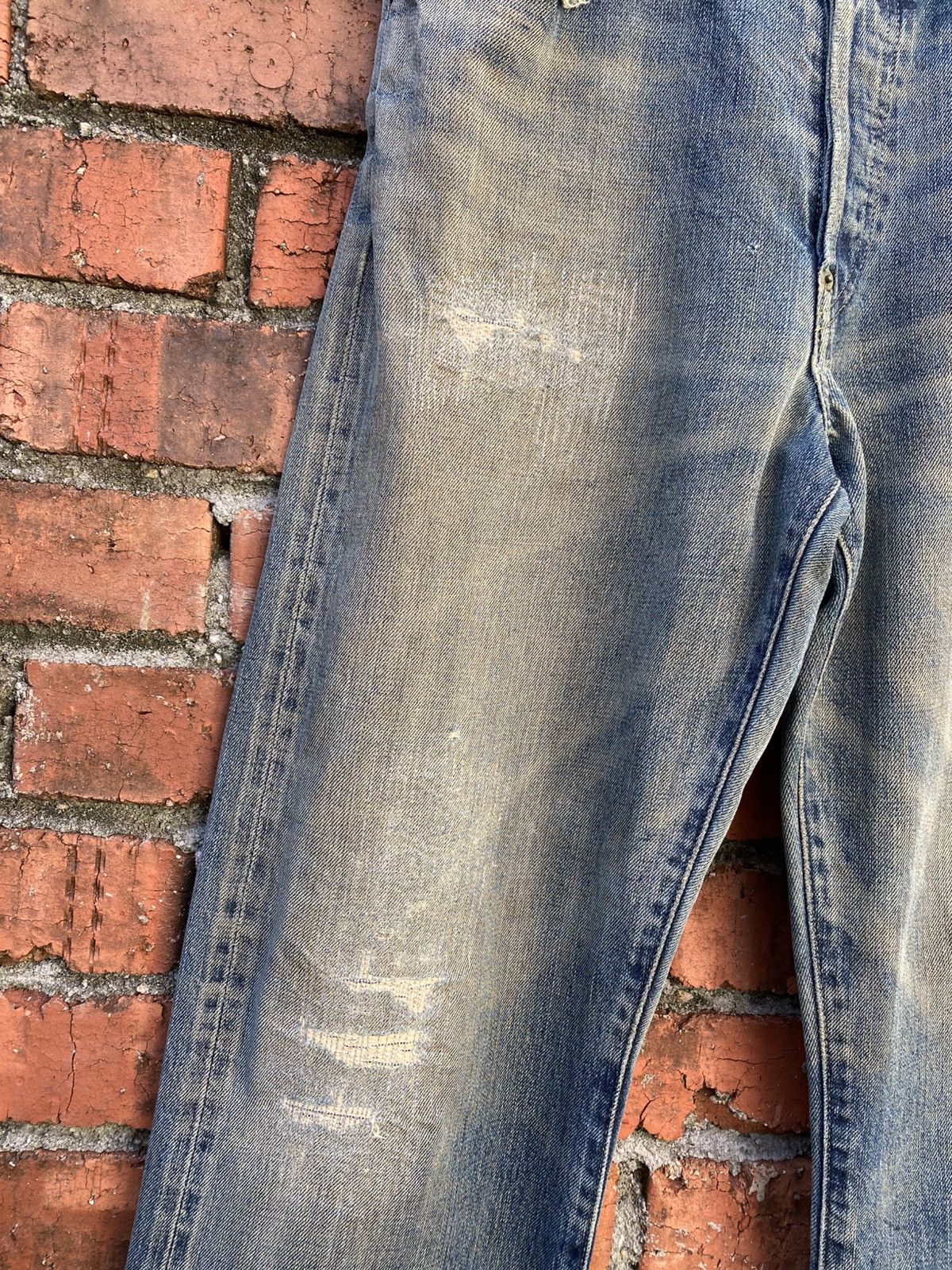 W33x28 Vintage levi's 702 redline big E distressed buckle