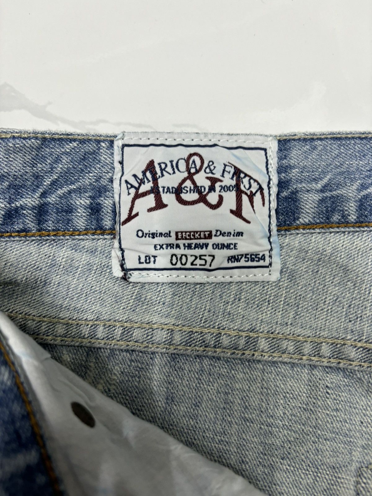 Abercrombie & Fitch 🔥ABERCROMBIE & FITCH BAGGY DENIM JEANS AMERICA & FIRST Size US 34 / EU 50 - 8 Thumbnail