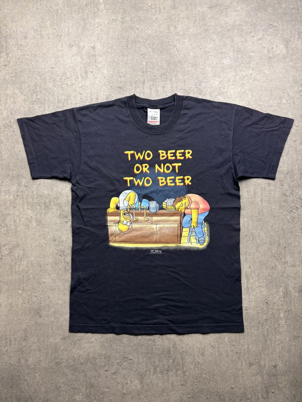 The Simpsons Vintage “Two Beer or Not Two Beer” 1988 T-Shirt Simpsons Size US M / EU 48-50 / 2 - 1 Thumbnail