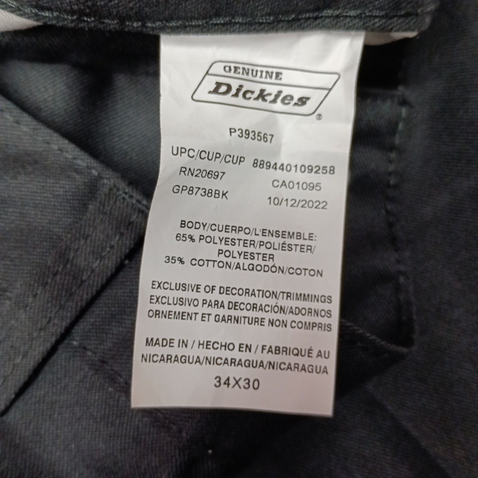 Dickies Dickies Relaxed Fit Double Knee Work Pants Men's 34x30 Black Size US 34 / EU 50 - 5 Thumbnail