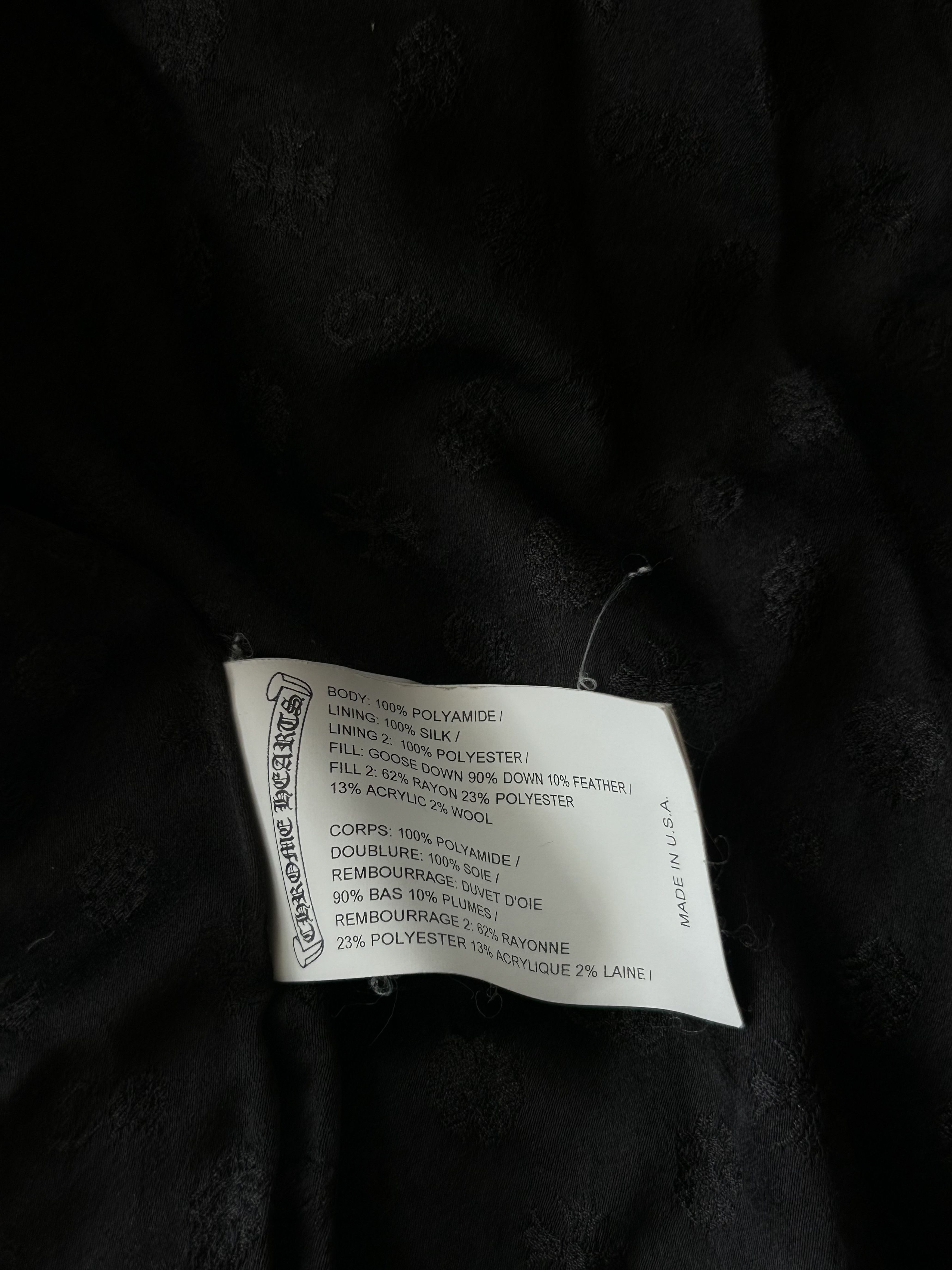 Chrome Hearts Chrome Hearts Black Cross Jacquard Hooded Puffer Jacket Size US M / EU 48-50 / 2 - 4 Thumbnail