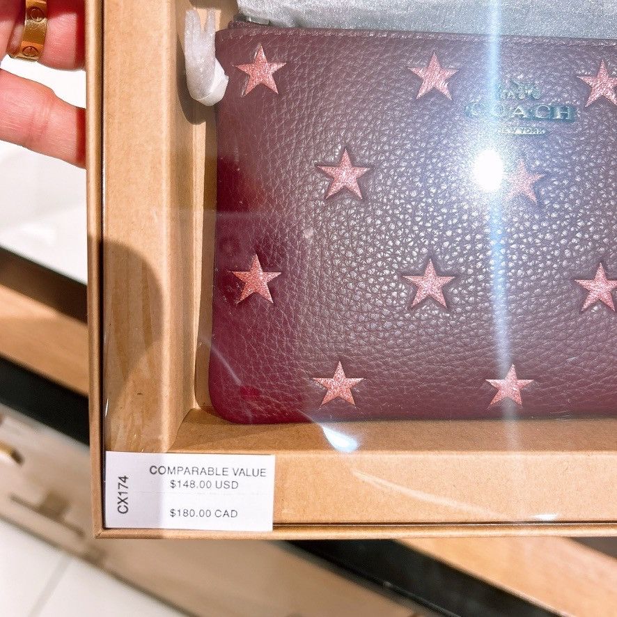Coach Boxed Corner Zip Wristlet With Star Print And Charms CX174 Size ONE SIZE - 3 Thumbnail
