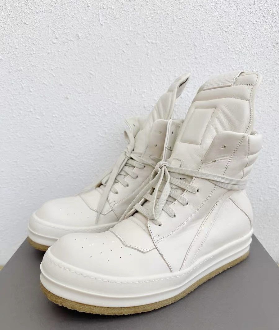 Rick Owens Rick Owens Geobasket Milk White Platform Natural Rubber Sole Size US 9.5 / EU 42-43 - 2 Thumbnail