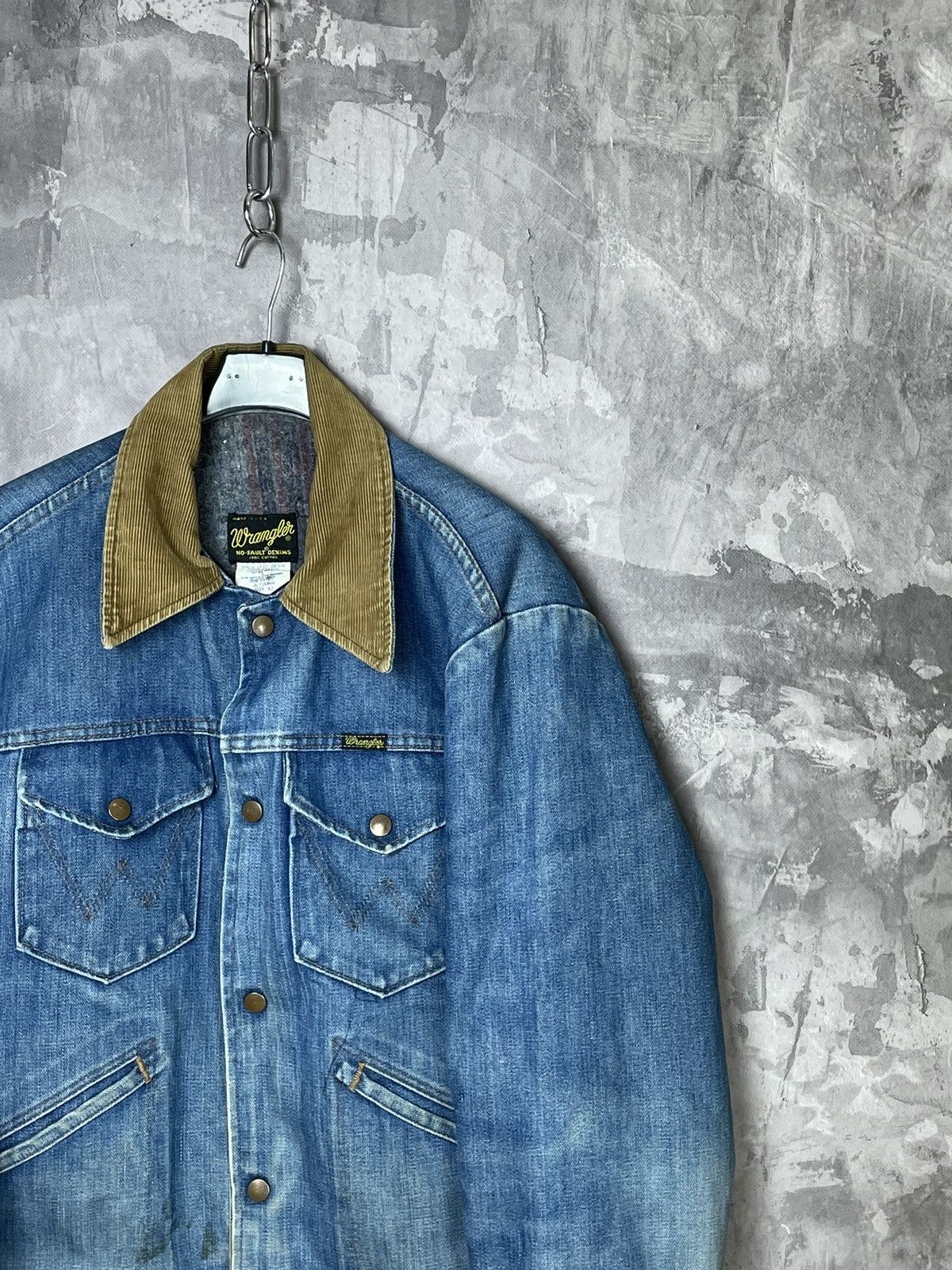 Japanese Brand × Vintage × Wrangler Vintage Wrangler 90s Denim Bomber Jacket Size US XS / EU 42 / 0 - 4 Thumbnail