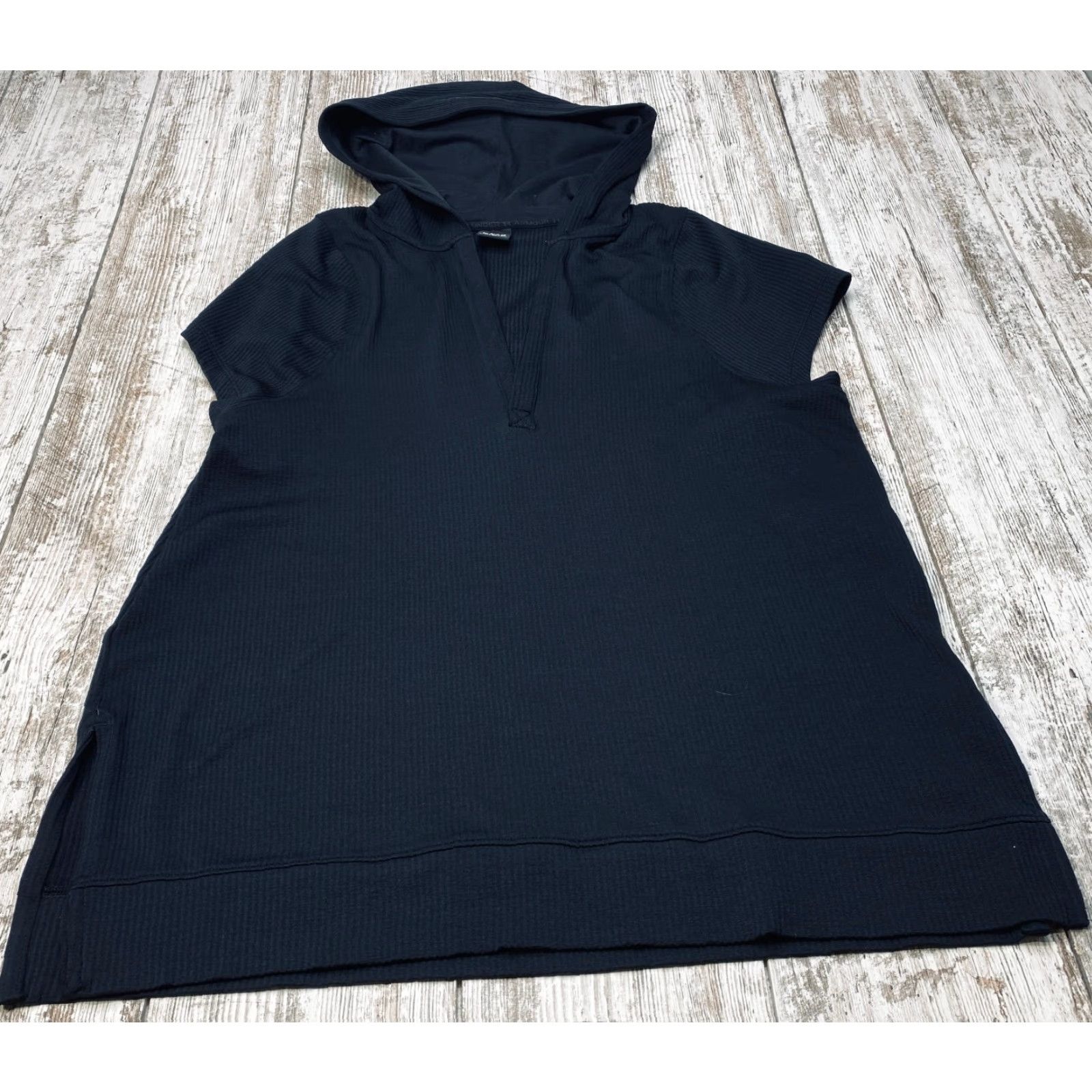 Under Armour Under Armour Journey Rib Hooded Tunic Womens Medium Black Sleeveless 7393 Size M / US 6-8 / IT 42-44 - 2 Thumbnail