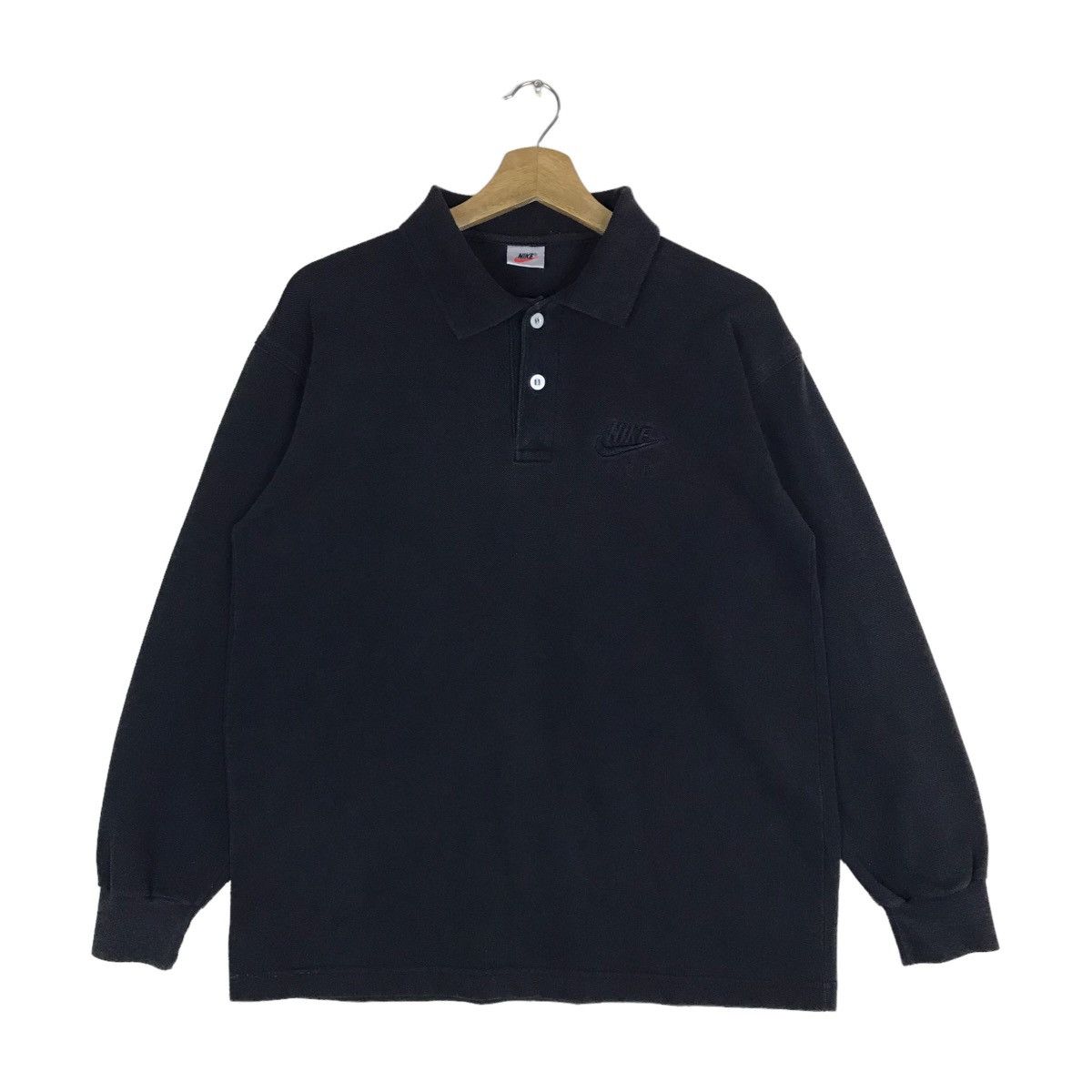Nike Vintage Nike Polo Long Sleeve Shirt Size US M / EU 48-50 / 2 - 1 Thumbnail