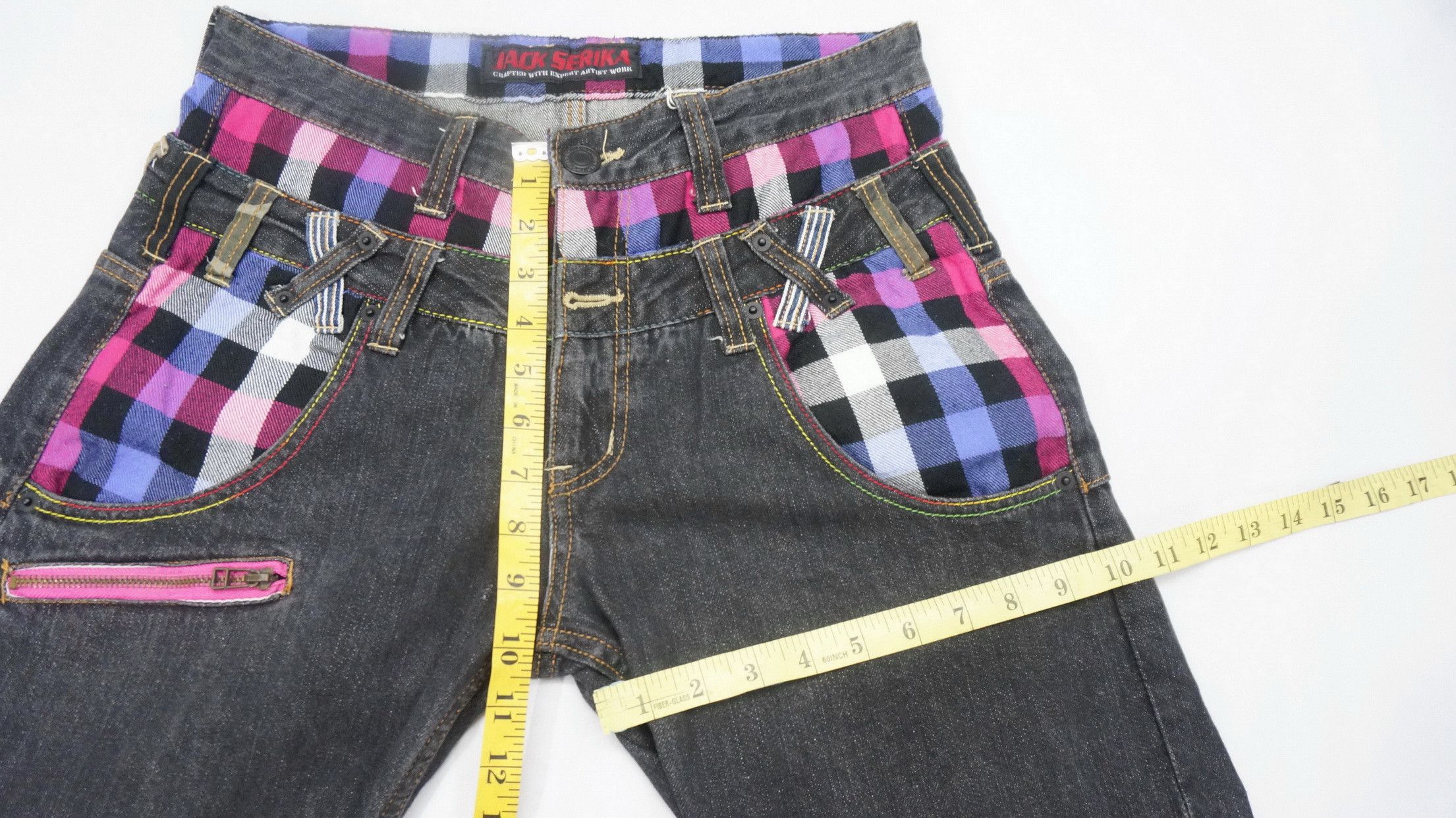 Japanese Brand Vintage Jack Serika Double Waist Black Jeans Size US 30 / EU 46 - 8 Thumbnail