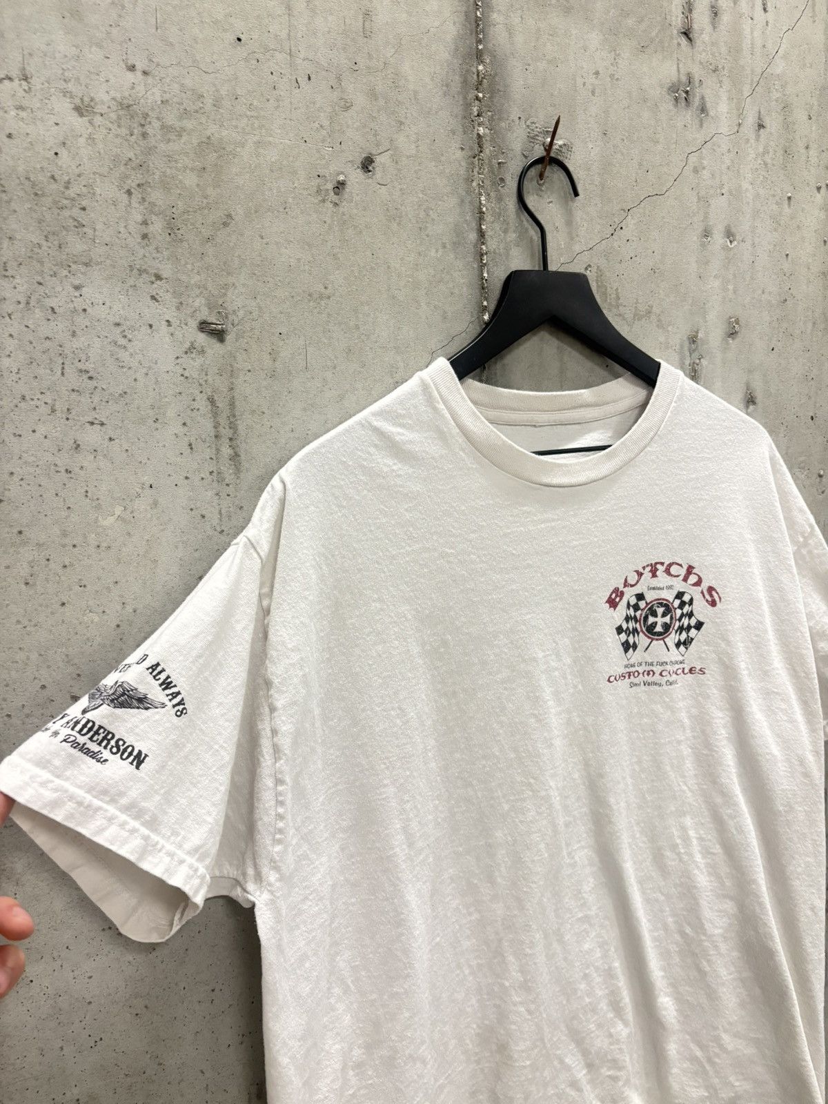 Vintage Vintage Butchs Cycle Shirt Faded Distressed Grunge Band WCC Size US XL / EU 56 / 4 - 3 Thumbnail