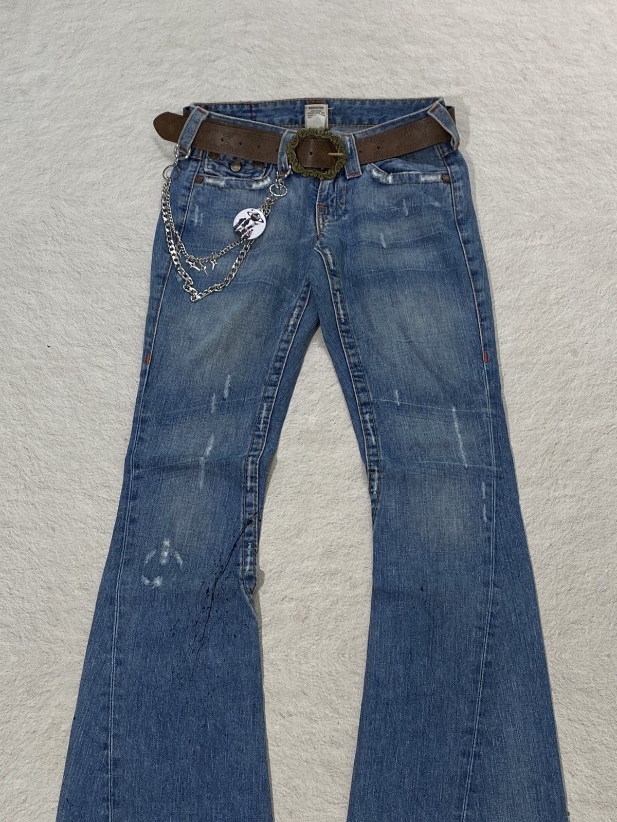 True Religion SICK💸True Religion Joey Cut Flare Jeans Size US 27 - 3 Thumbnail
