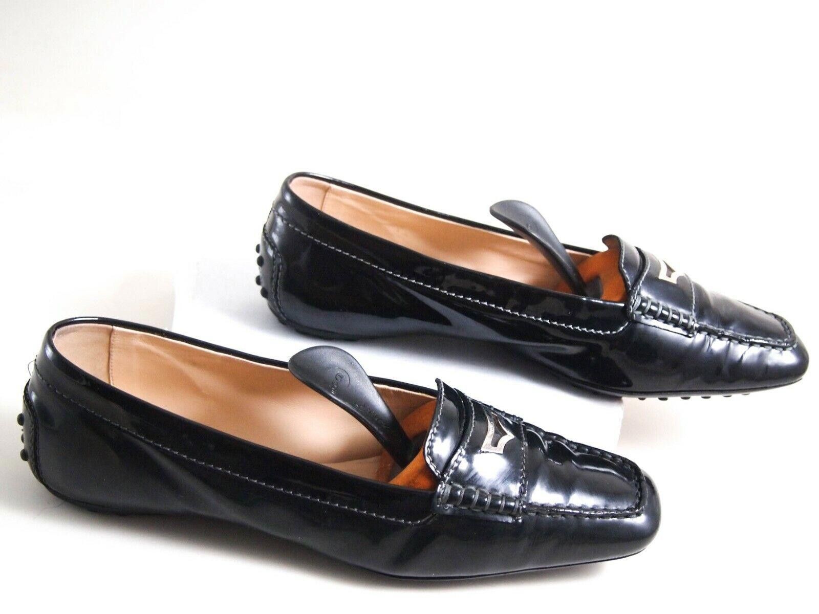 Tod's Tod's Penny Loafers Black Patent Leather Womens EU 37 US 7 Size US 7 / IT 37 - 2 Thumbnail