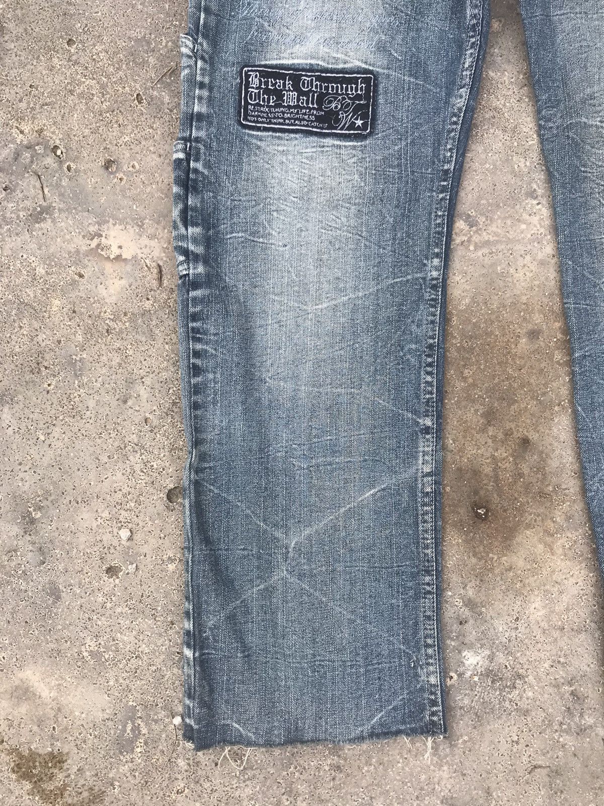 Japanese Brand Wild Life Skull Double Waist Carpenter Cropped Jeans Size US 34 / EU 50 - 5 Thumbnail