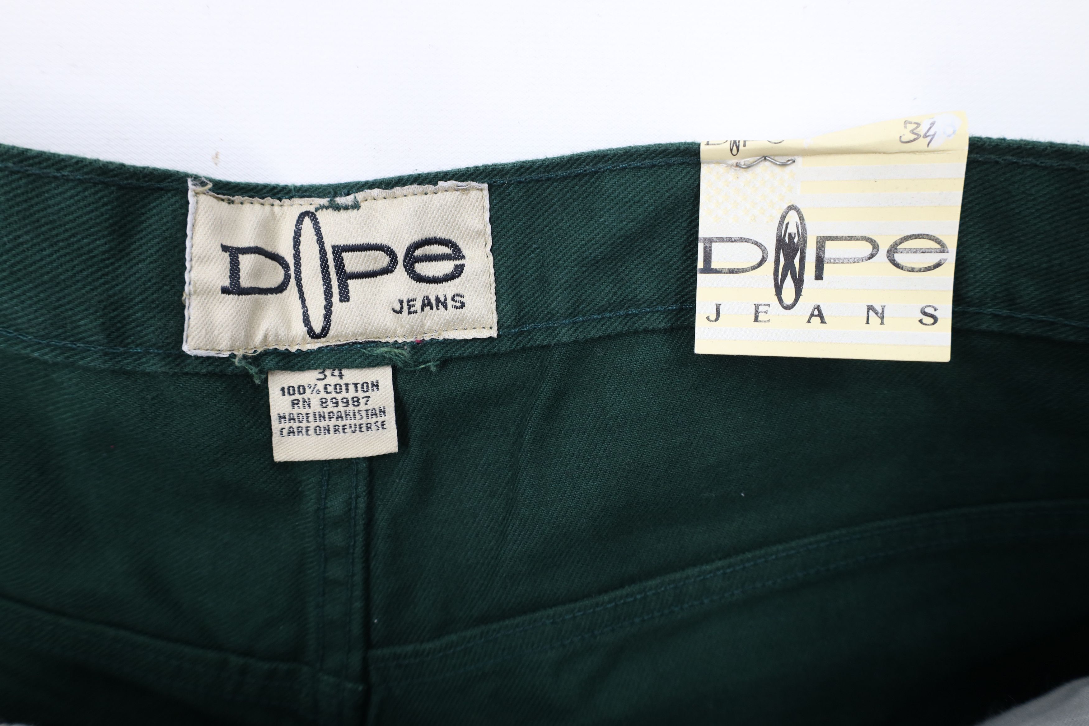 Vintage Deadstock Vintage 90s Streetwear Denim Shorts Jorts Green Size US 34 / EU 50 - 7 Thumbnail