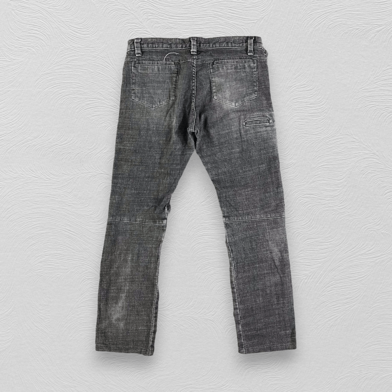 Japanese Brand Quadrophenia Faded Black Biker Jeans KJ2149 Size US 32 / EU 48 - 2 Thumbnail