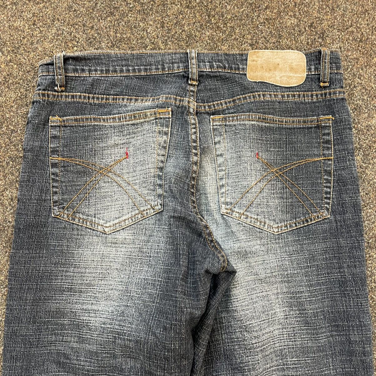 Vintage Vintage Y2K Faded Flared Denim Jeans 90s Baggy Wide Leg M Size 32" / US 10 / IT 46 - 3 Thumbnail