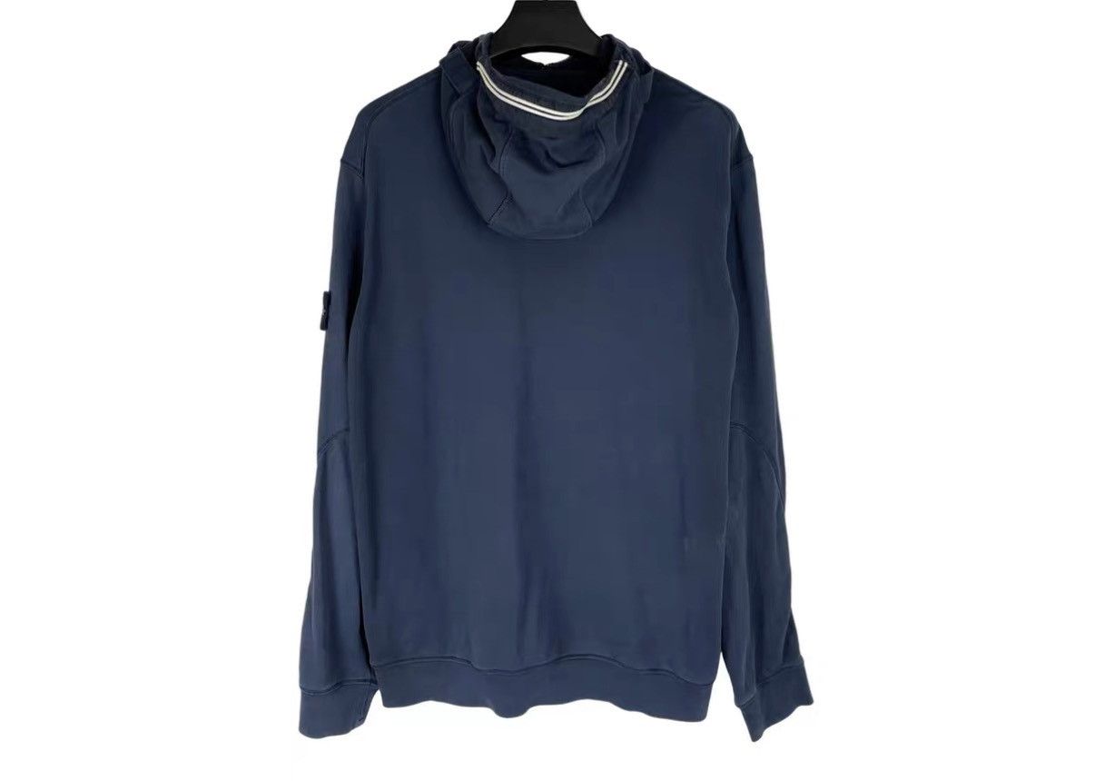 Stone Island Stone Island Navy Blue Half-Zip Hoodie with Sleeve Badge J31 Size US XXL / EU 58 / 5 - 2 Thumbnail