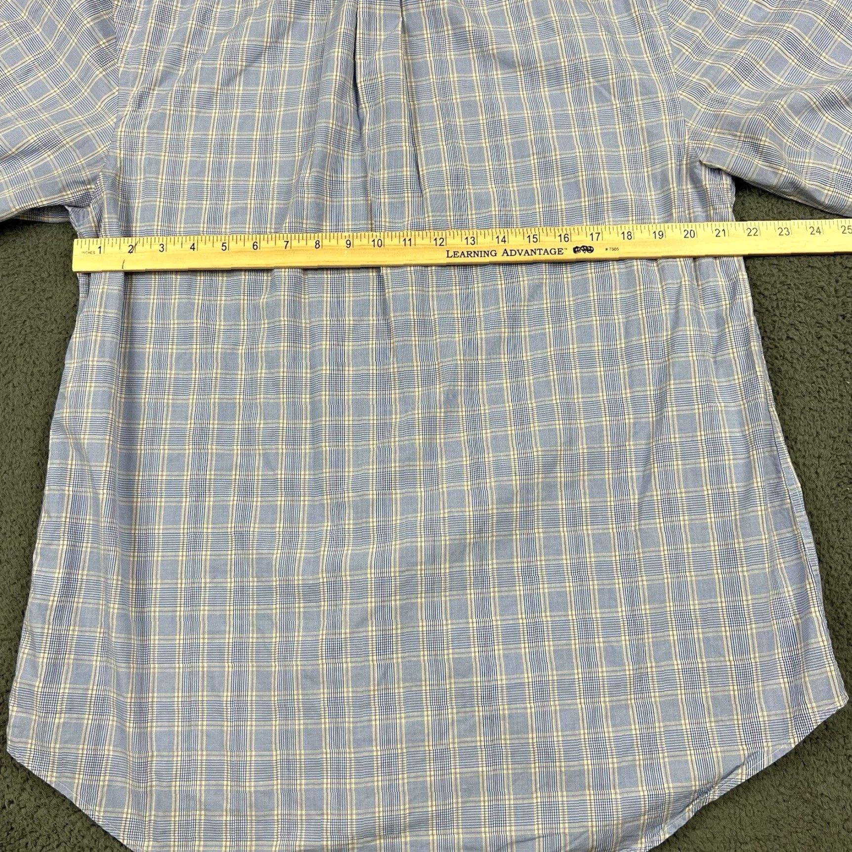 Peter Millar Peter Millar Shirt Mens XL Blue Plaid Linen Long Sleeve Button-Up Size US XL / EU 56 / 4 - 6 Thumbnail