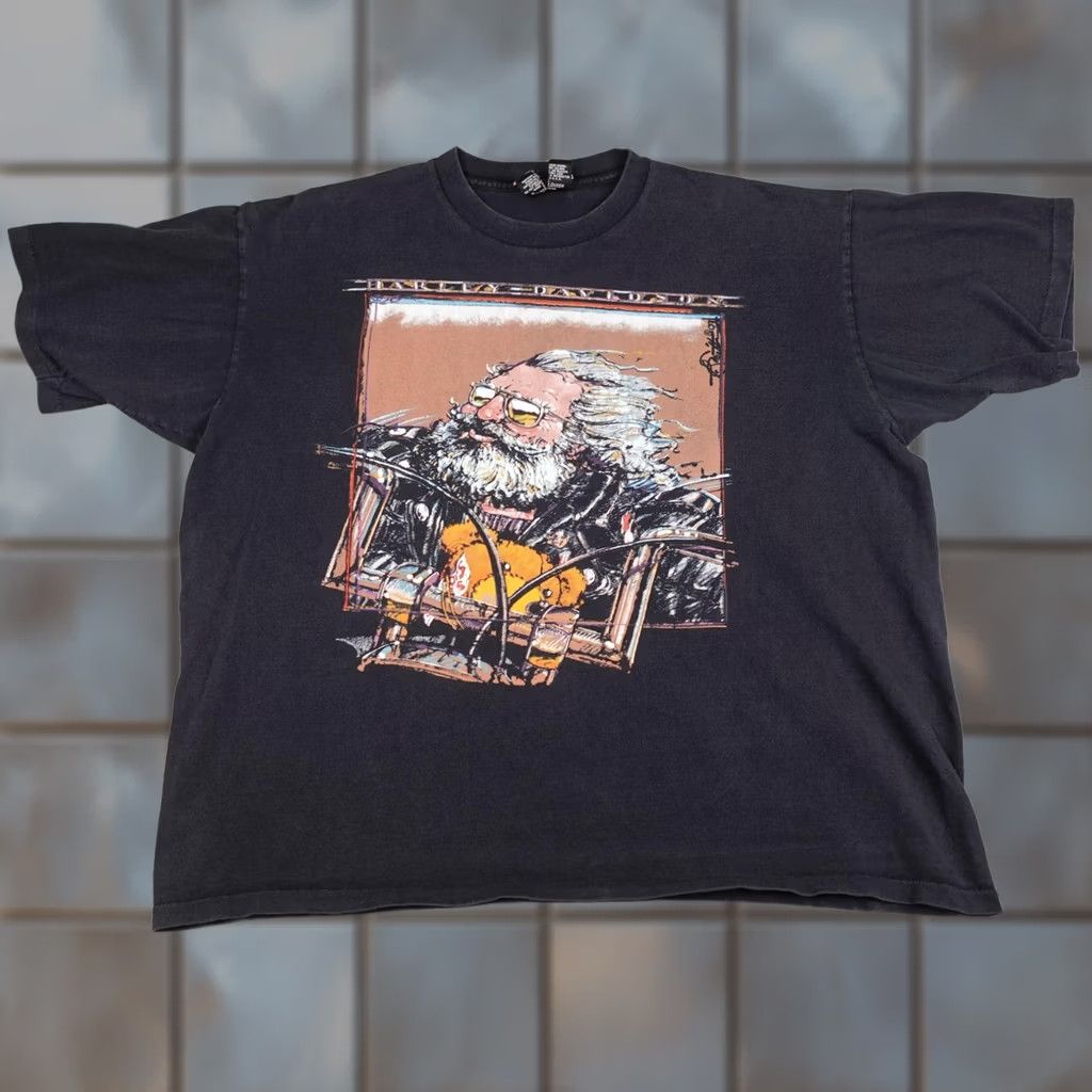 Harley Davidson VINTAGE Harley-Davidson Shirt Mens XL Black 90s Dead Graphic Print Crew Neck Short Sleeve T-Shirt US Made Size US XL / EU 56 / 4 - 1 Thumbnail