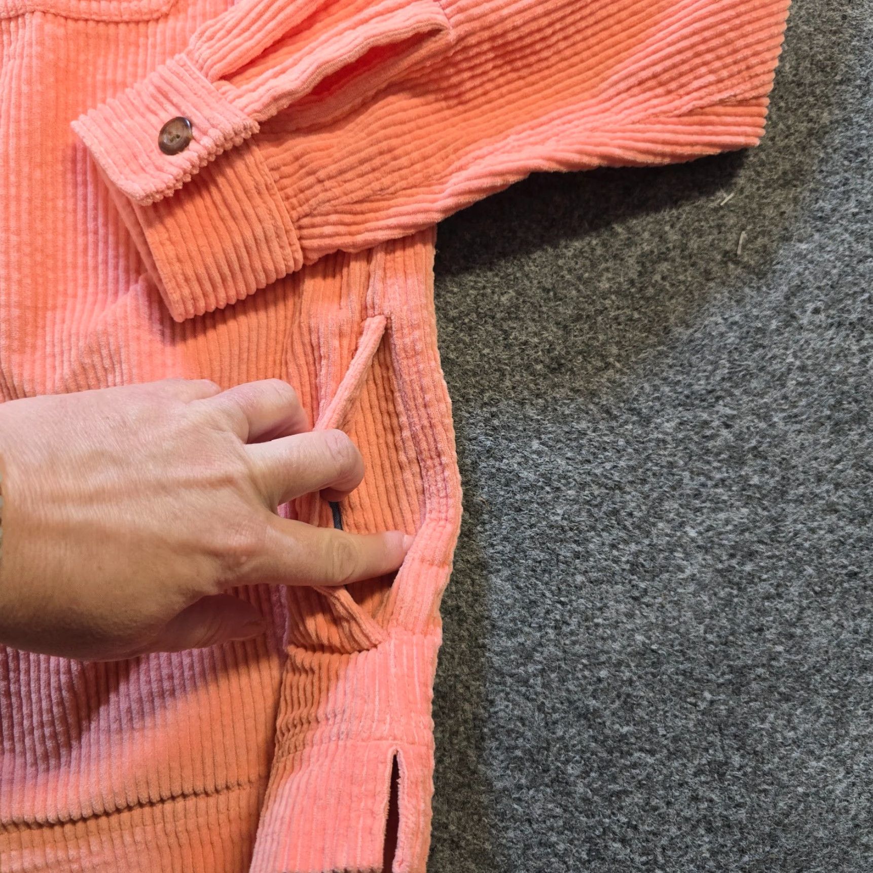 Vintage L.L. Bean Jacket Womens Small Tall Orange Wide Wale Corduroy Shirt Shacket Casual Size S / US 4 / IT 40 - 4 Thumbnail