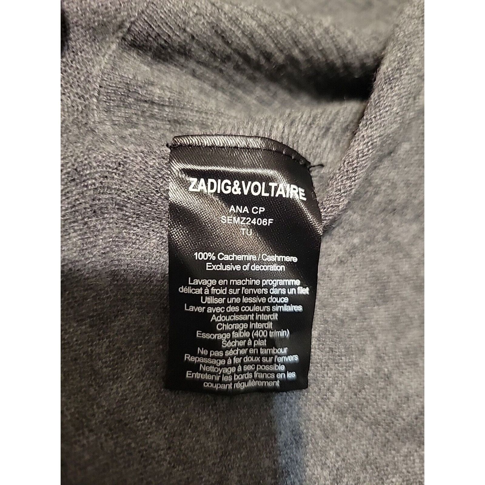 Zadig & Voltaire Zadig & Voltaire Ana 100% Cashmere Women Cardigan One Size Size ONE SIZE - 7 Thumbnail