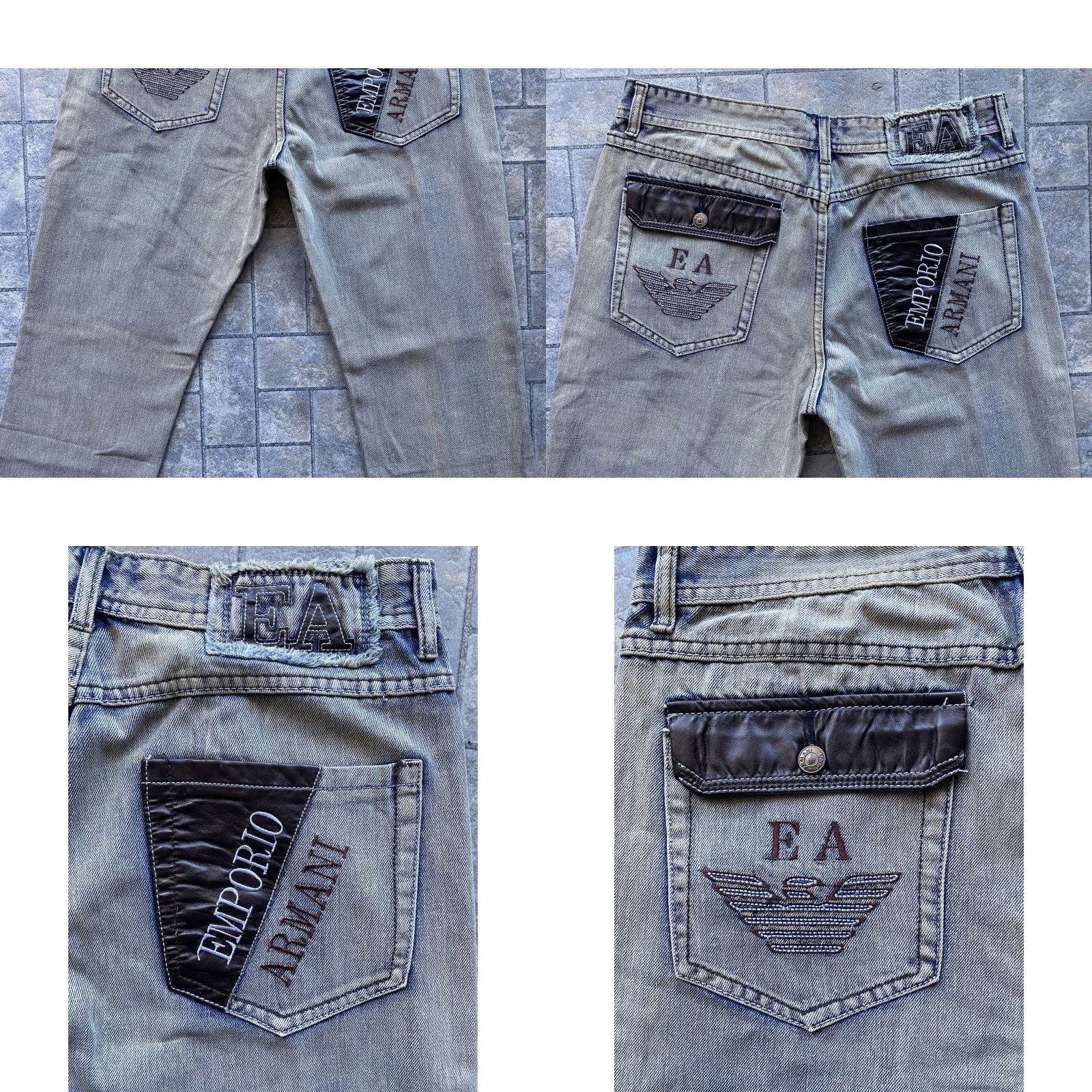 Giorgio Armani Giorgio Armani Jeans Men Embroidered Logo Leather Accents Size 36 Regular See Photos See Photos Pockets Size US 36 / EU 52 - 11 Thumbnail