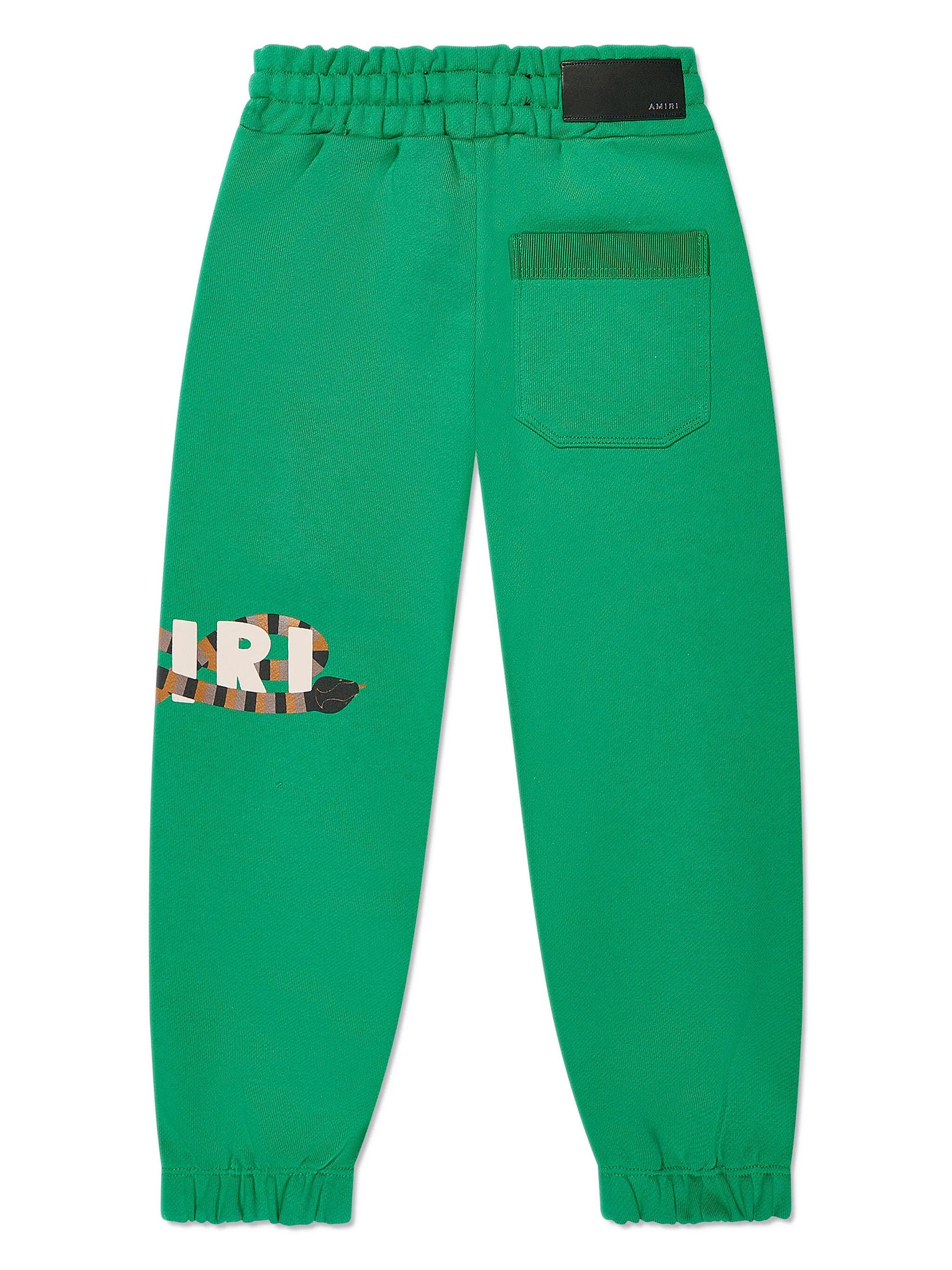 Amiri oc11z0225 KIDS Logo Print Track Pant in Green Size US 26 / EU 42 - 2 Thumbnail