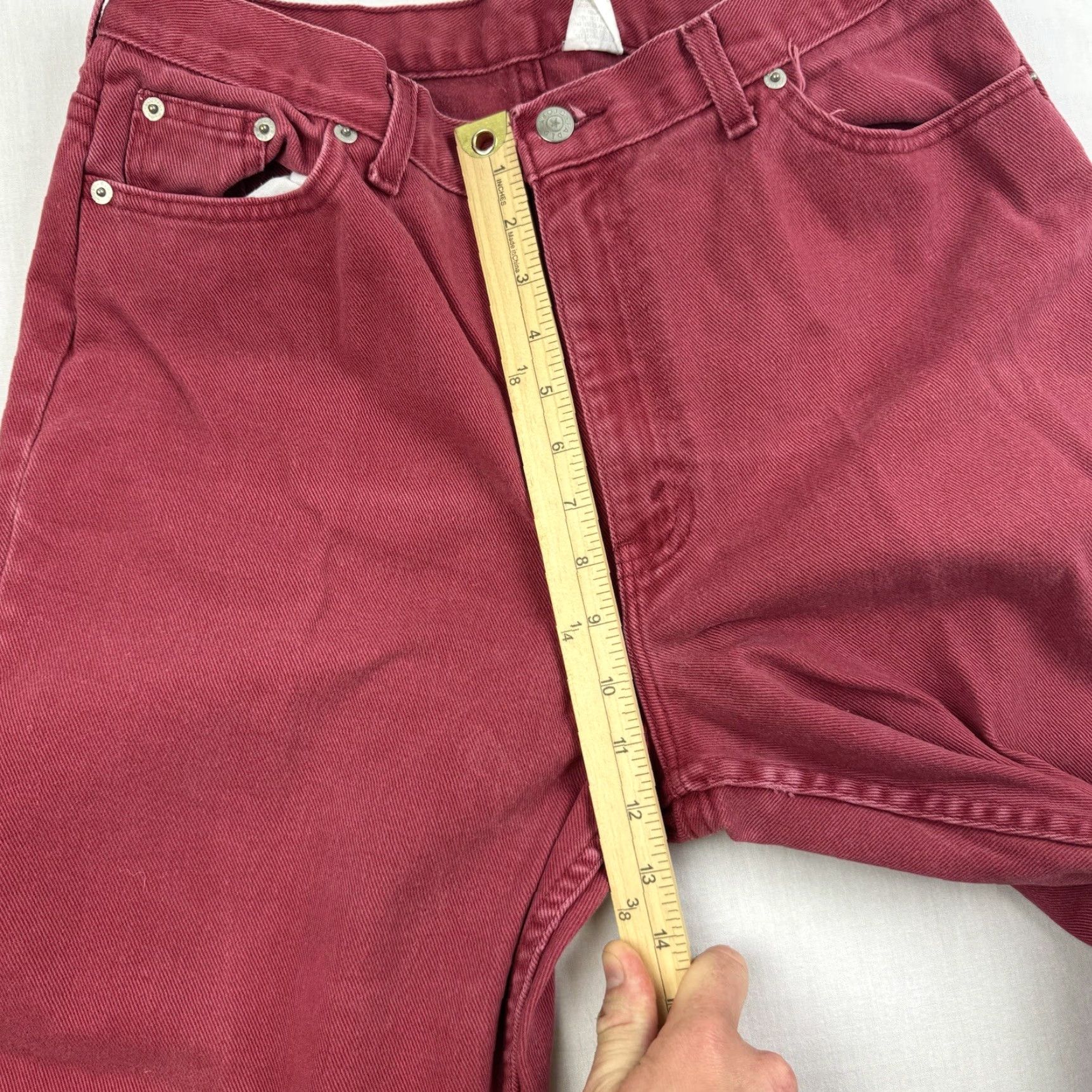 Faded Glory VINTAGE Faded Glory Jeans Womens 14 Petite Red Classic Y2K 90s Straight Leg Size 36" / US 14 / IT 50 - 7 Thumbnail