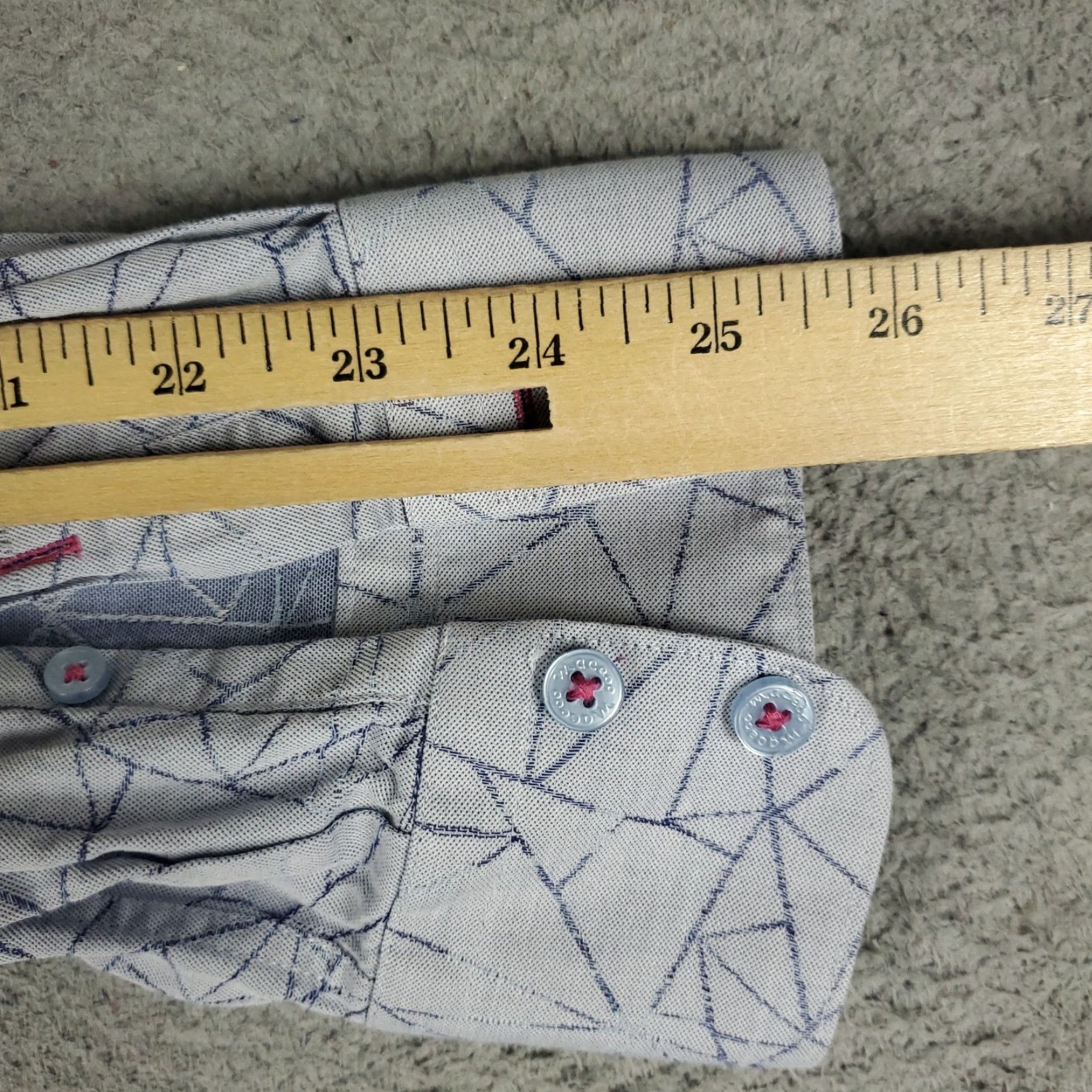 Maceoo Maceoo Shirt Mens 3XL Blue Abstract Button-Up Long Sleeve Casual Geometric Colorful Modern Preppy Business Workwear Size US XXL / EU 58 / 5 - 6 Thumbnail