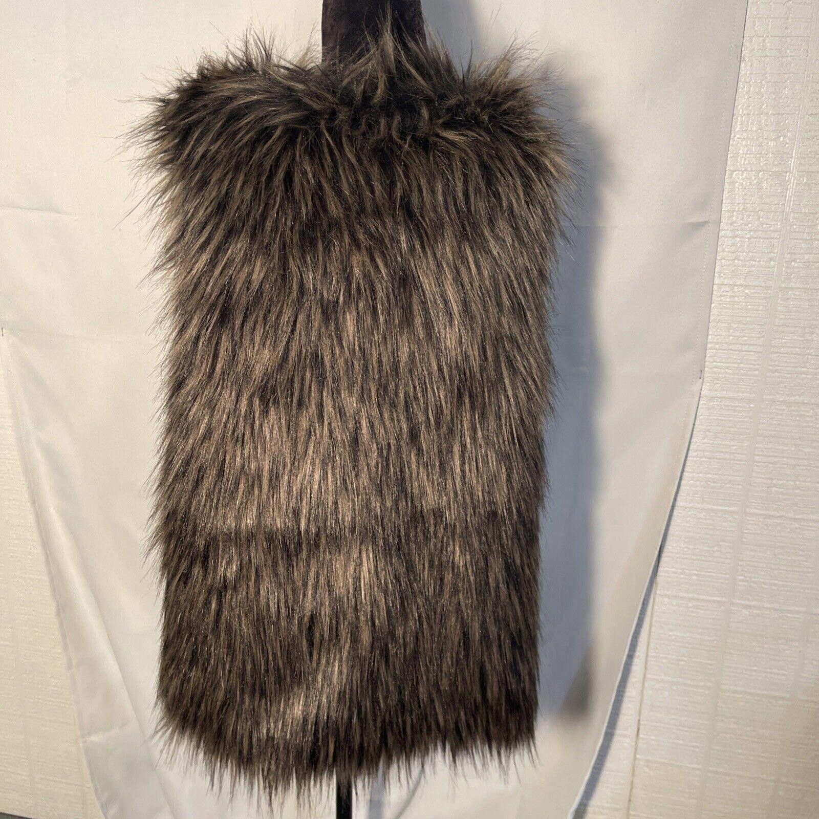 Designer Signature Studio Faux Fur Vest Womens S. Lined Brown Size S / US 4 / IT 40 - 2 Thumbnail