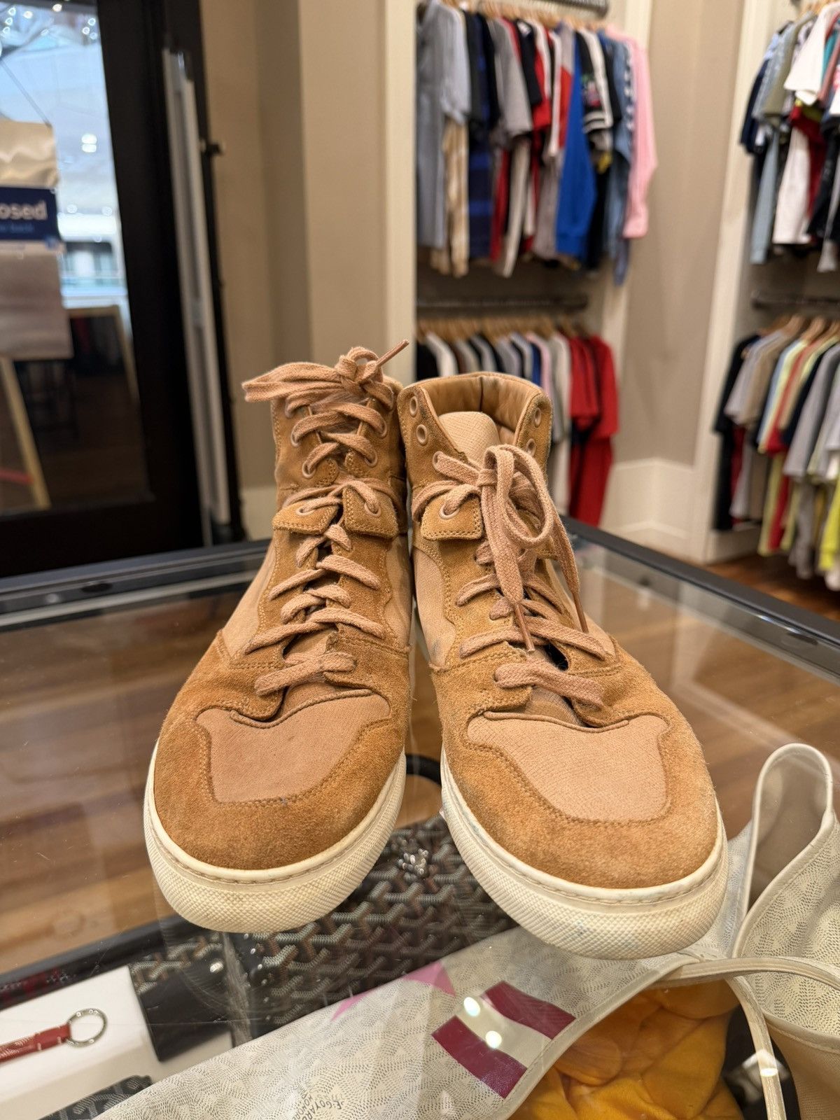 Balenciaga Balenciaga Cotes Suede Wedge Sneaker -Tan Size US 8 / EU 41 - 5 Thumbnail