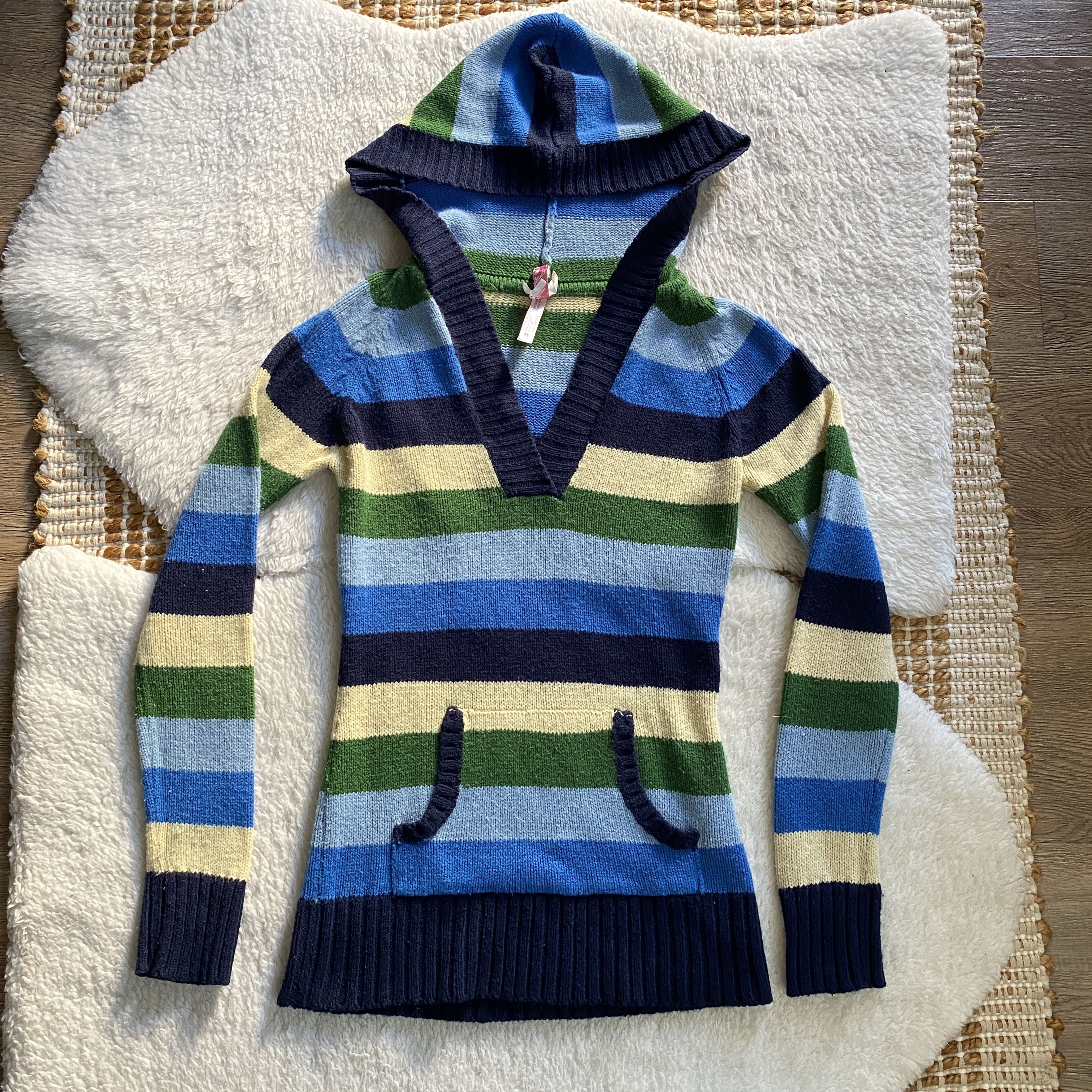 Other Y2K Striped Hoodie Sweater Women’s Medium Cozy Knit Size M / US 6-8 / IT 42-44 - 1 Thumbnail