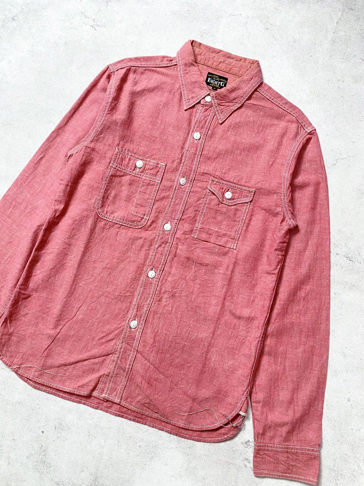 EIGHT-G Eight G Chambray Japan Workshirt Size US M / EU 48-50 / 2 - 3 Thumbnail