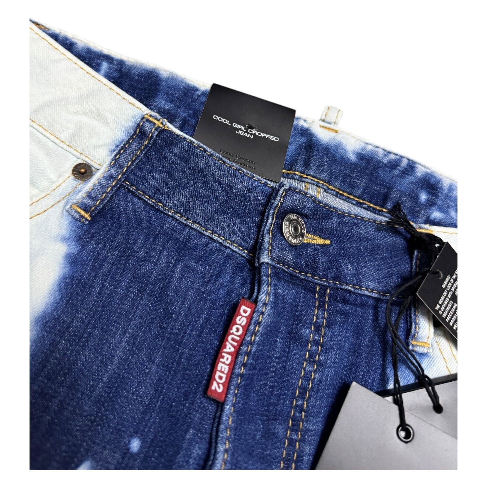 Dsquared2 DSQUARED 2 (NWT) Mid Rise Crop Bleach Designer Jeans Size 4 Size 32" / US 10 / IT 46 - 3 Thumbnail