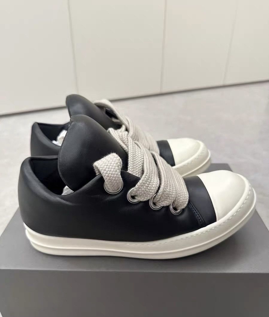 Rick Owens Rick Owens Mainline Fat Lace Low-Top Black & White Size US 7 / IT 37 - 3 Thumbnail