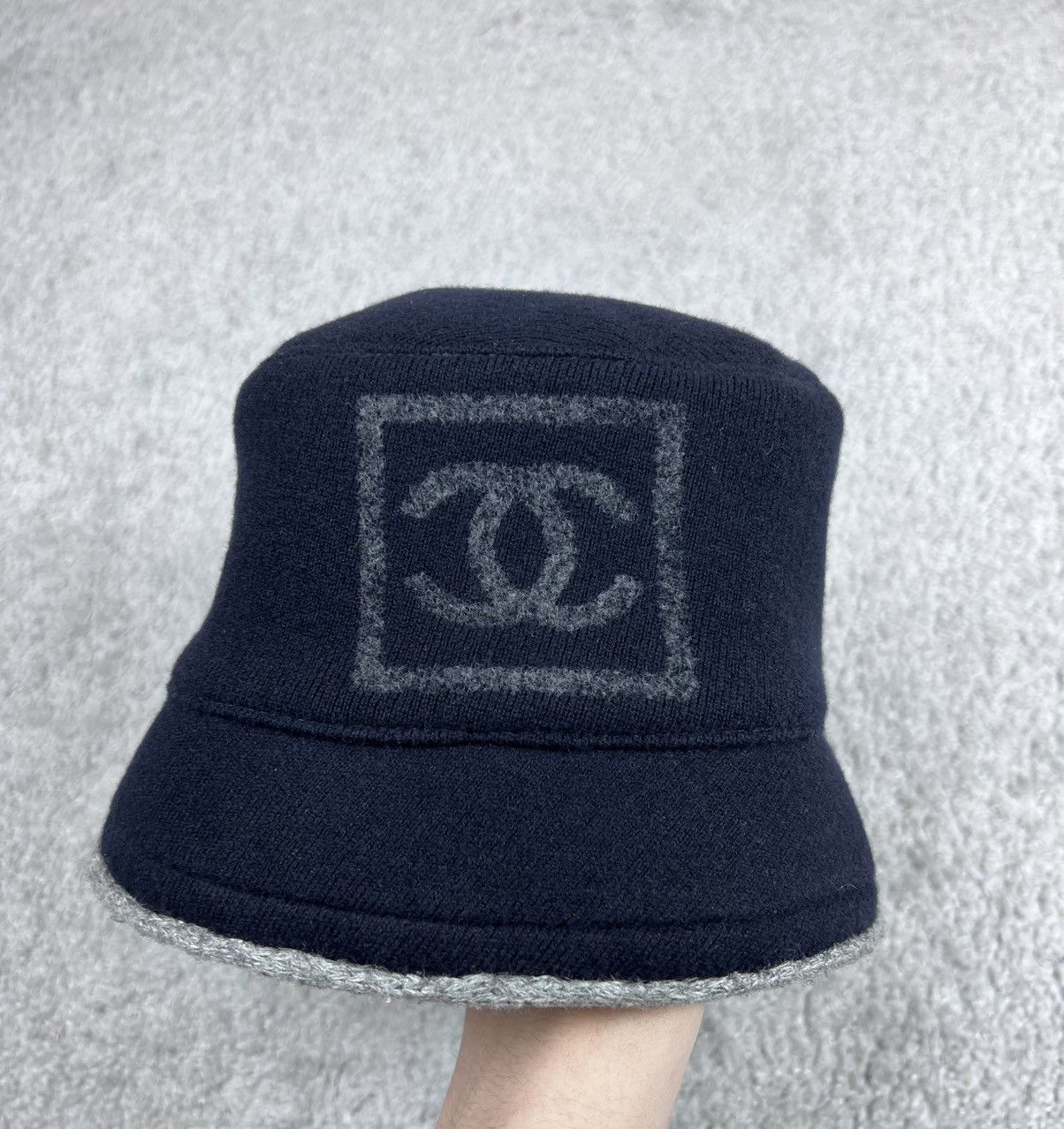 Chanel Navy blue Chanel beanie | Grailed