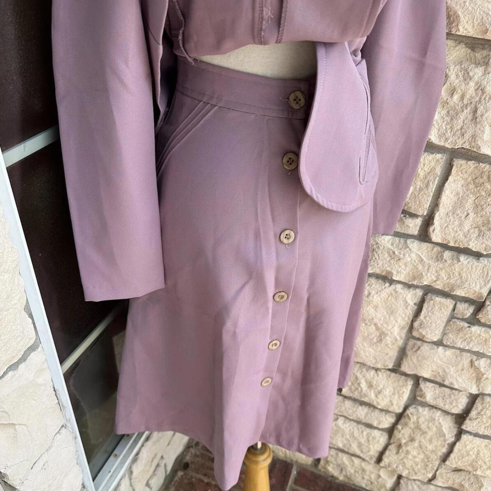 Other Lilac 2-piece skirt set jacket #preppy vintage small Size S / US 4 / IT 40 - 3 Thumbnail