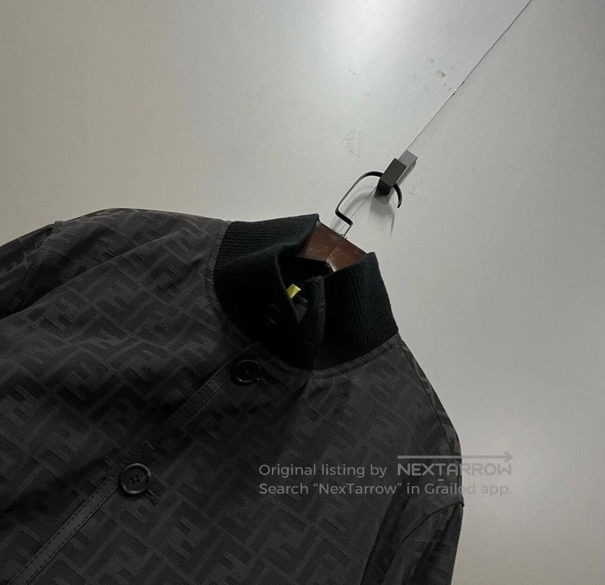 Fendi Black Patterned Bomber Jacket. Size US S / EU 44-46 / 1 - 3 Thumbnail