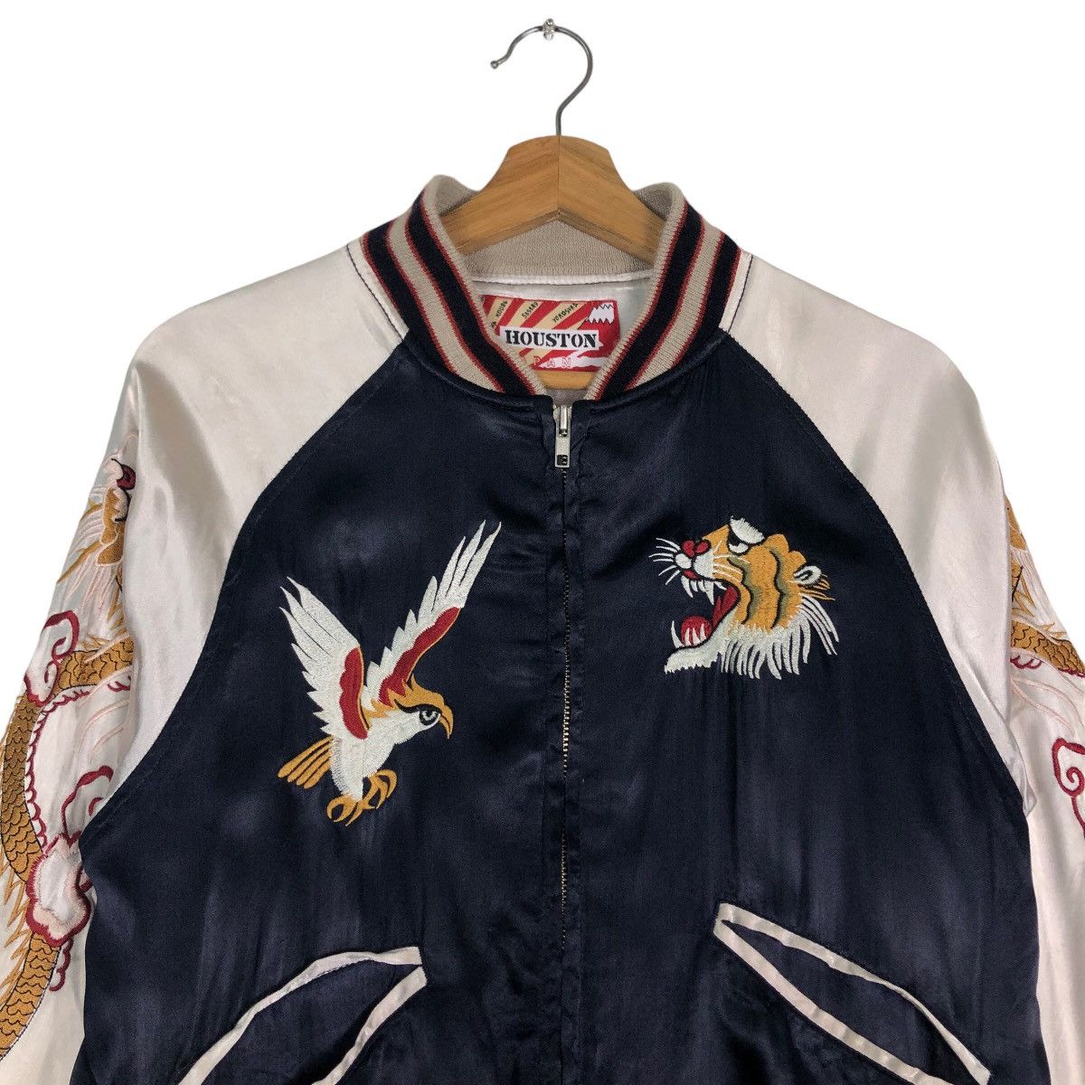 Japanese Brand 🔥Vintage Satin Sukajan Bomber Jacket Big Logo Houston USA Size US M / EU 48-50 / 2 - 3 Thumbnail