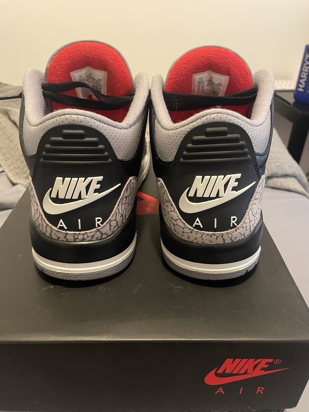 Jordan Brand Jordan 3 Black Cement (2024) Size US 10.5 / EU 43-44 - 3 Thumbnail