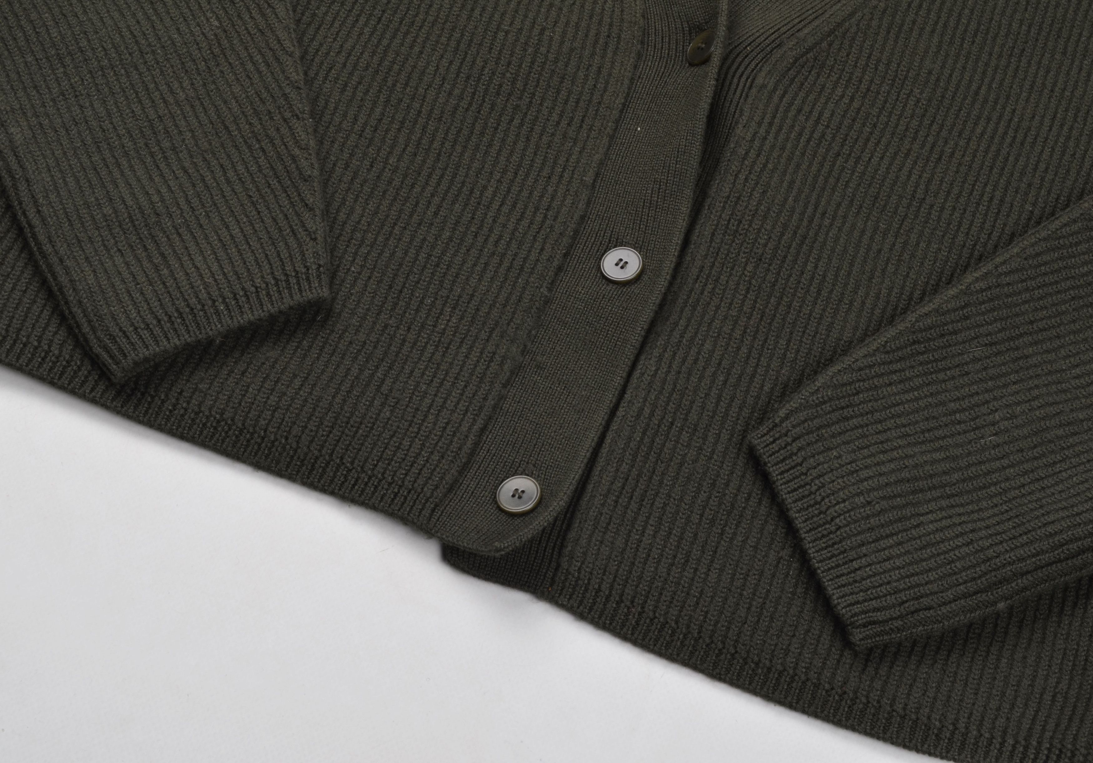 Designer × Max Mara Max Mara Leisure Wool Green Knitted Oversized Cardigan Size M / US 6-8 / IT 42-44 - 6 Thumbnail