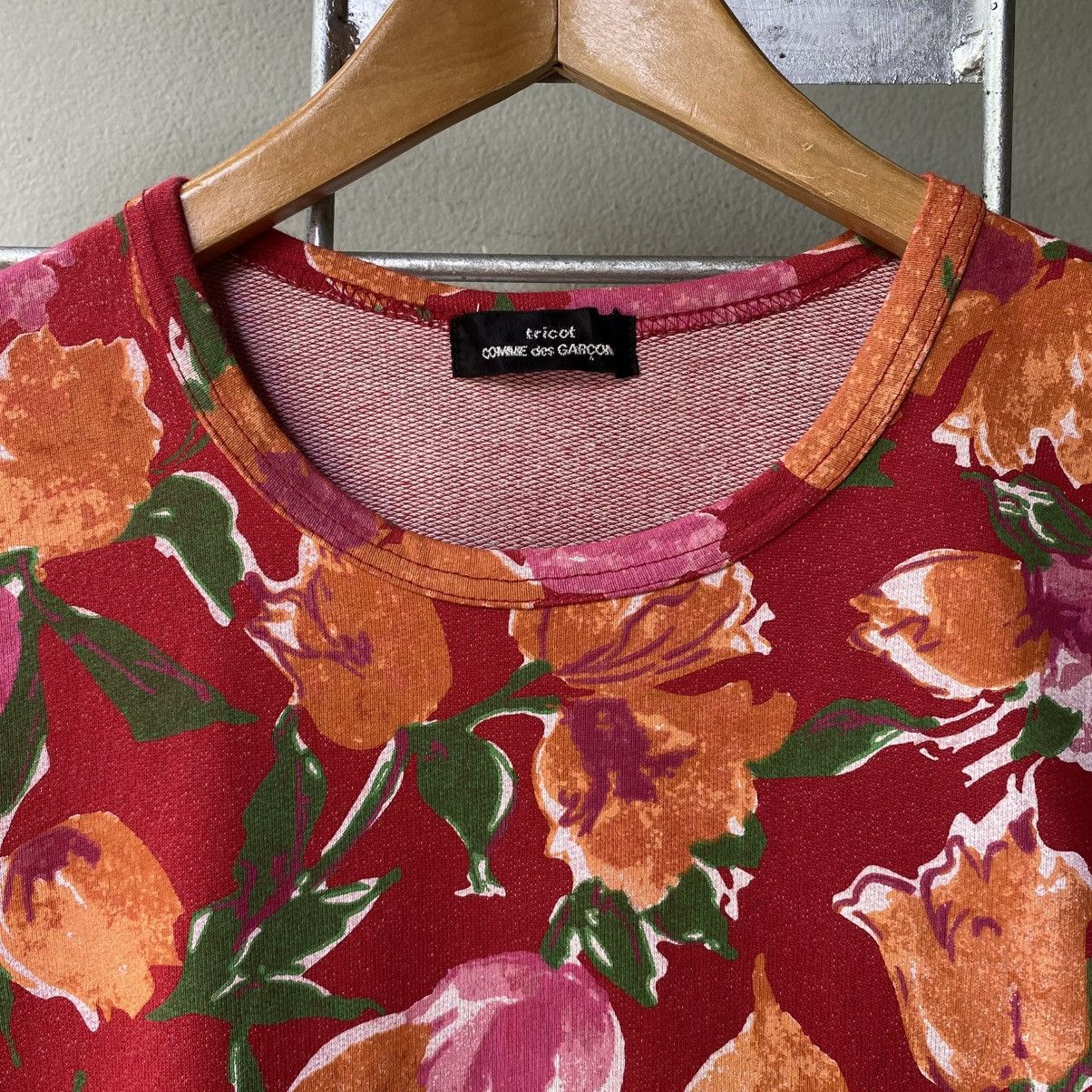 Comme des Garcons Comme des Garcons Red Floral Tee Size S / US 4 / IT 40 - 3 Thumbnail