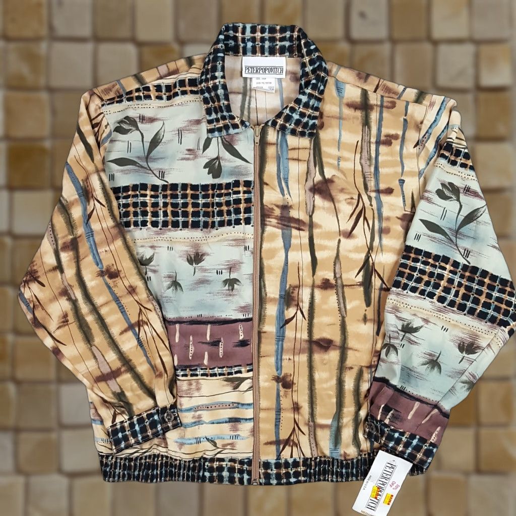 Etro Vintage 90s Plant Nature Outdoor Women's Medium Zip Up Retro Garden Jacket Shirt? Size M / US 6-8 / IT 42-44 - 1 Thumbnail